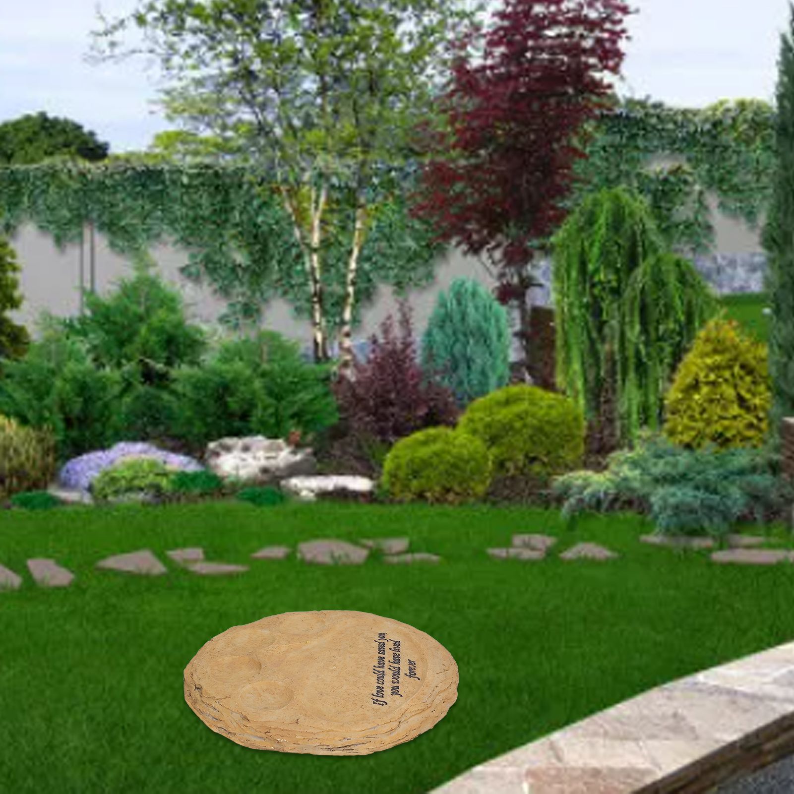 Pet Memorial Stone Resin Garden Memorial Tombstone Dog Cat Gravestone for Lawn view 11