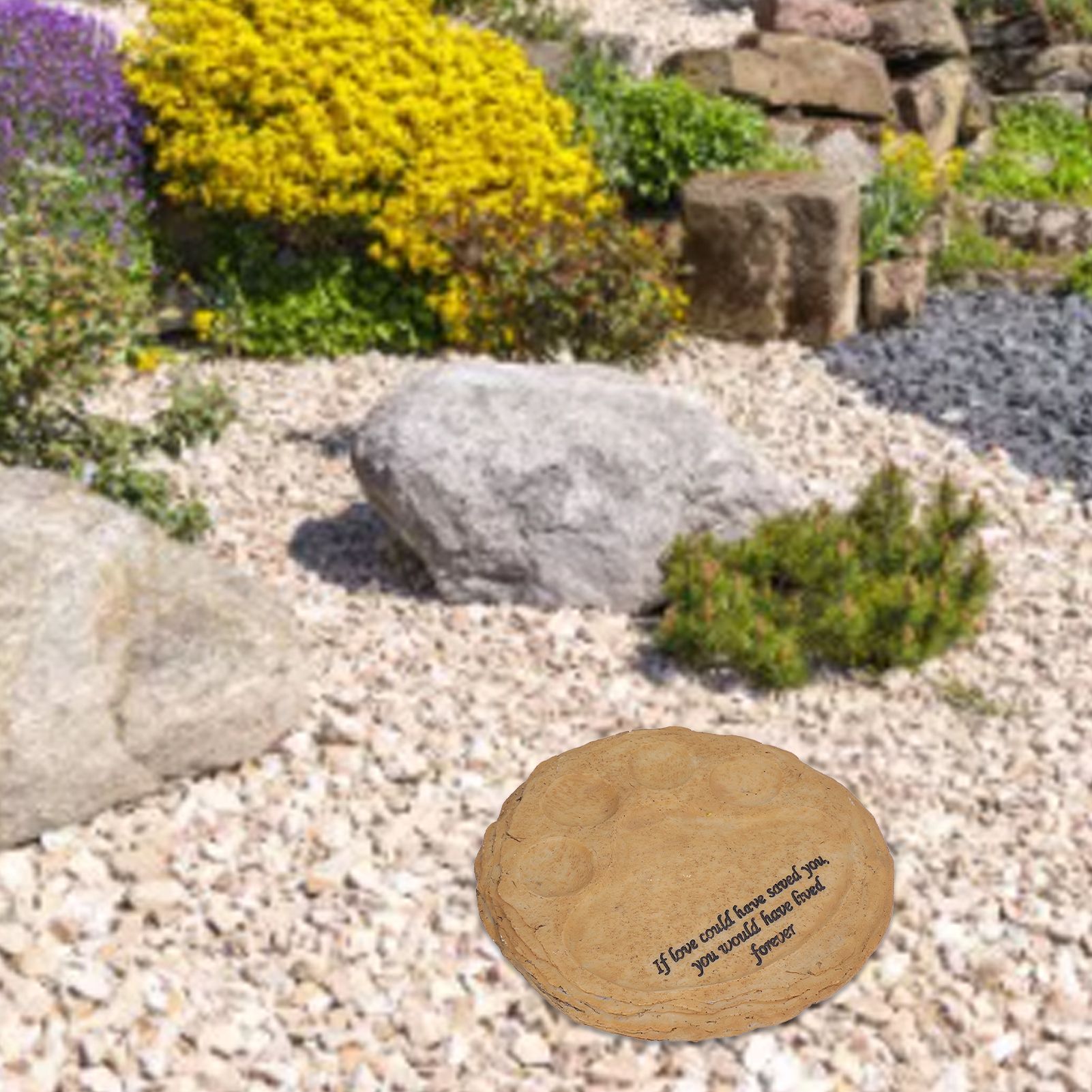 Pet Memorial Stone Resin Garden Memorial Tombstone Dog Cat Gravestone for Lawn view 12