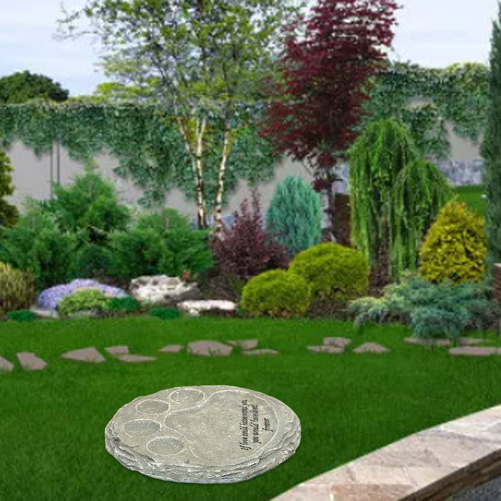 Pet Memorial Stone Resin Garden Memorial Tombstone Dog Cat Gravestone for Lawn view 11