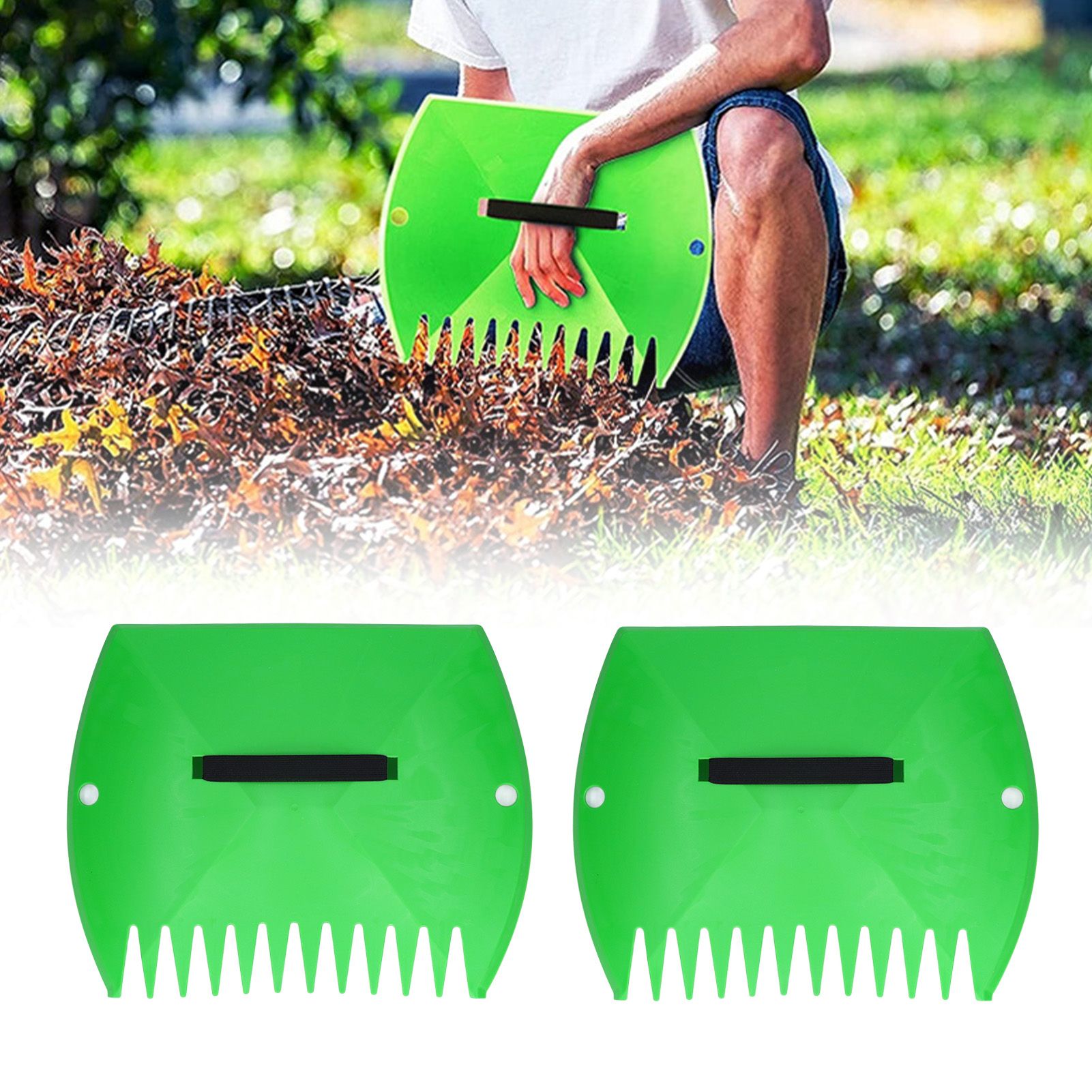 Gardenised Pair of Leaf Scoops Easy to Clean Save Time Leaf Scoops Hand Rakes view 12
