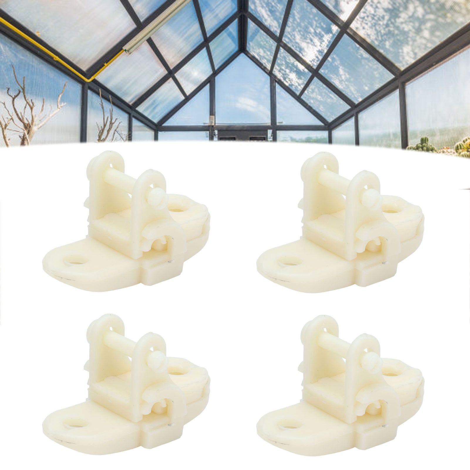 15pcs Greenhouses Pulley Plastic White Durable Ventilator Pulley Wheel for view 11