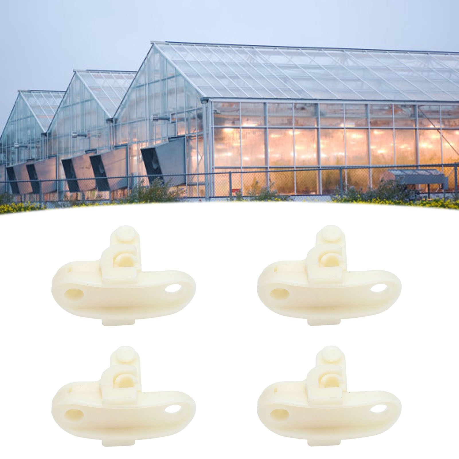 15pcs Greenhouses Pulley Plastic White Durable Ventilator Pulley Wheel for view 12