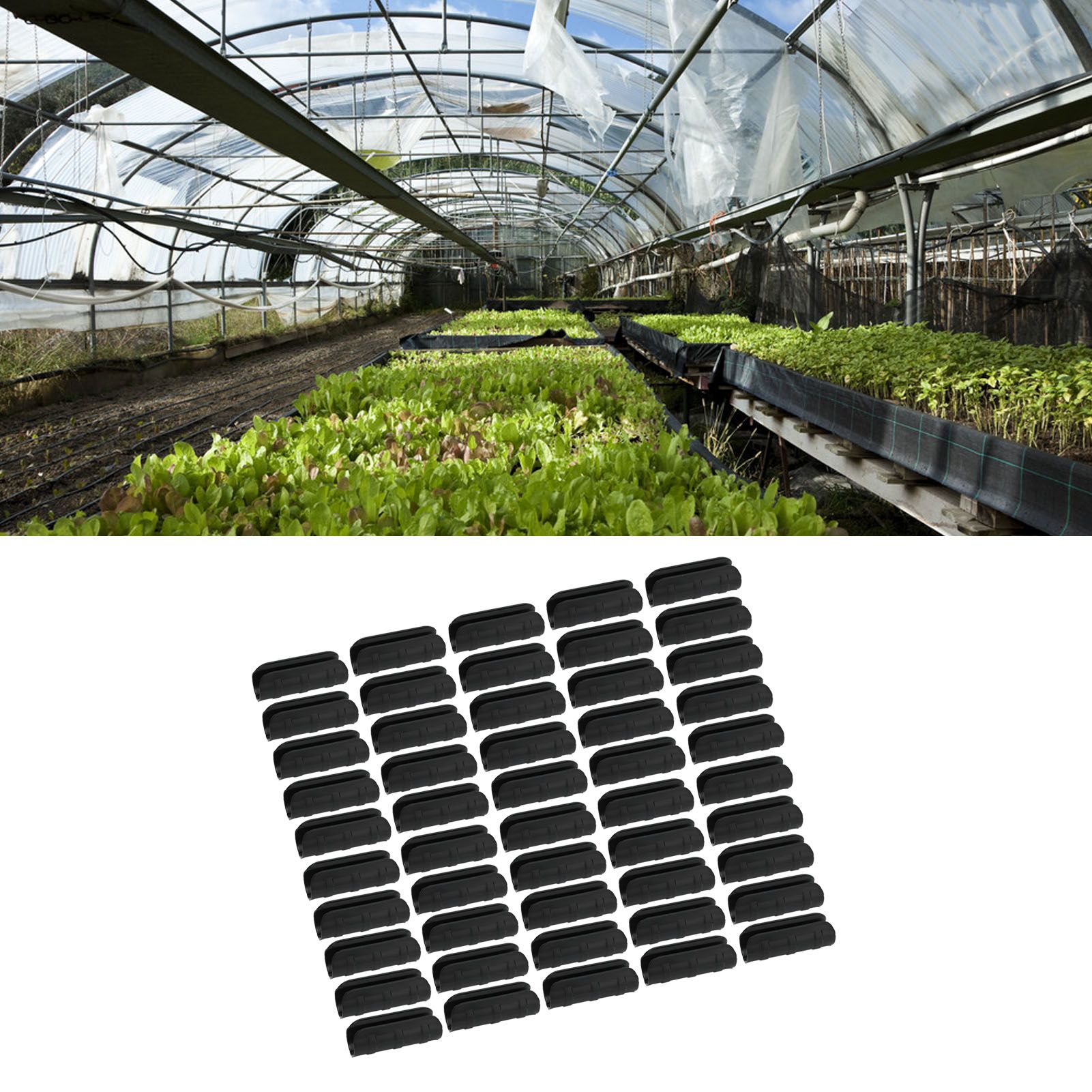 50PCS 10cm Greenhouse Film Clamp Heat Resistant Tube Clip Gardening Frame Pipe view 12