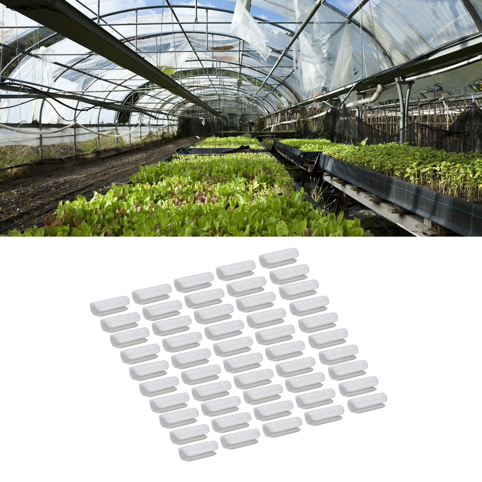 50PCS 10cm Greenhouse Film Clamp Heat Resistant Tube Clip Gardening Frame Pipe view 12