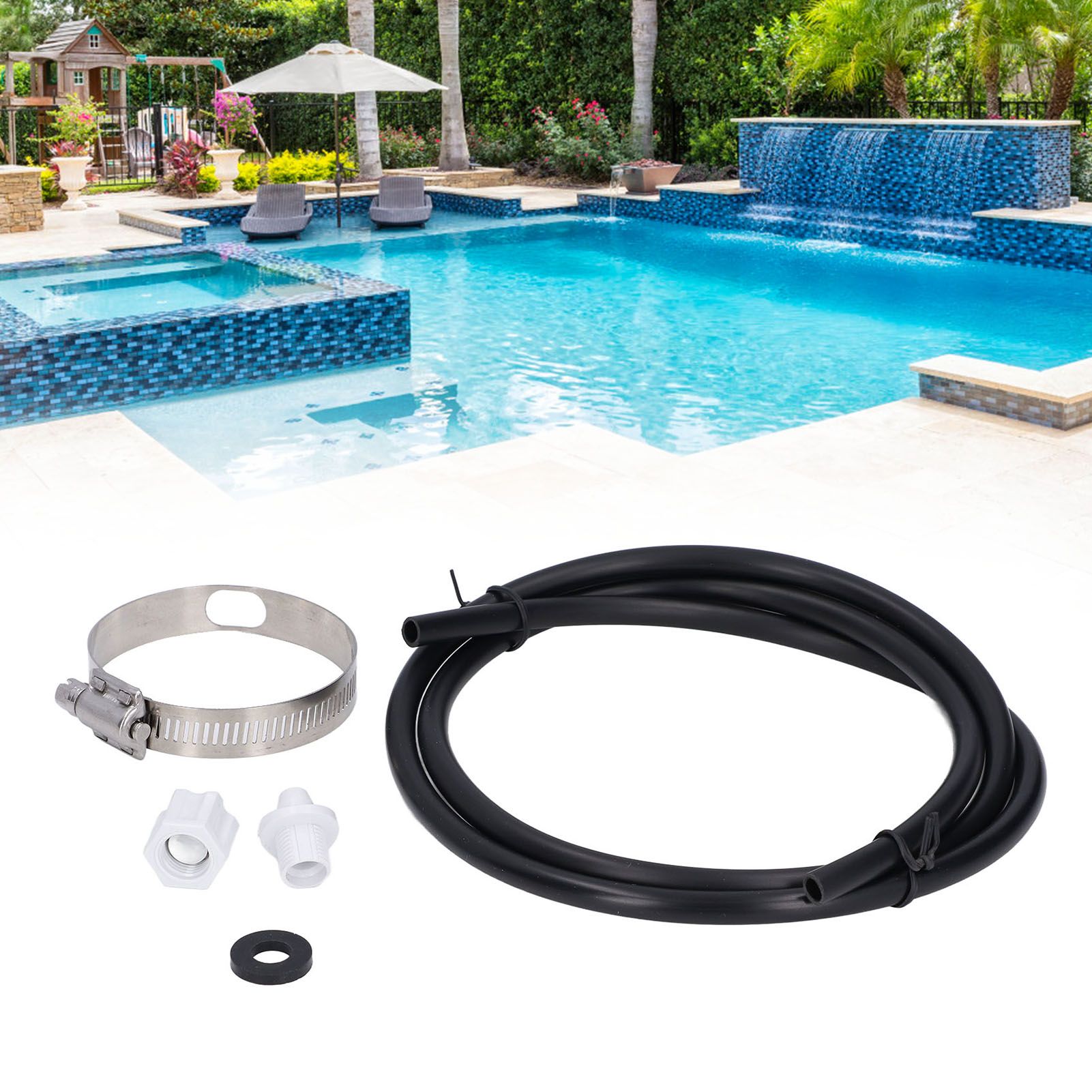 Chlorinator Feeder Connection Pack with Nut Gasket Clamp Tubing for HAYWARD view 11