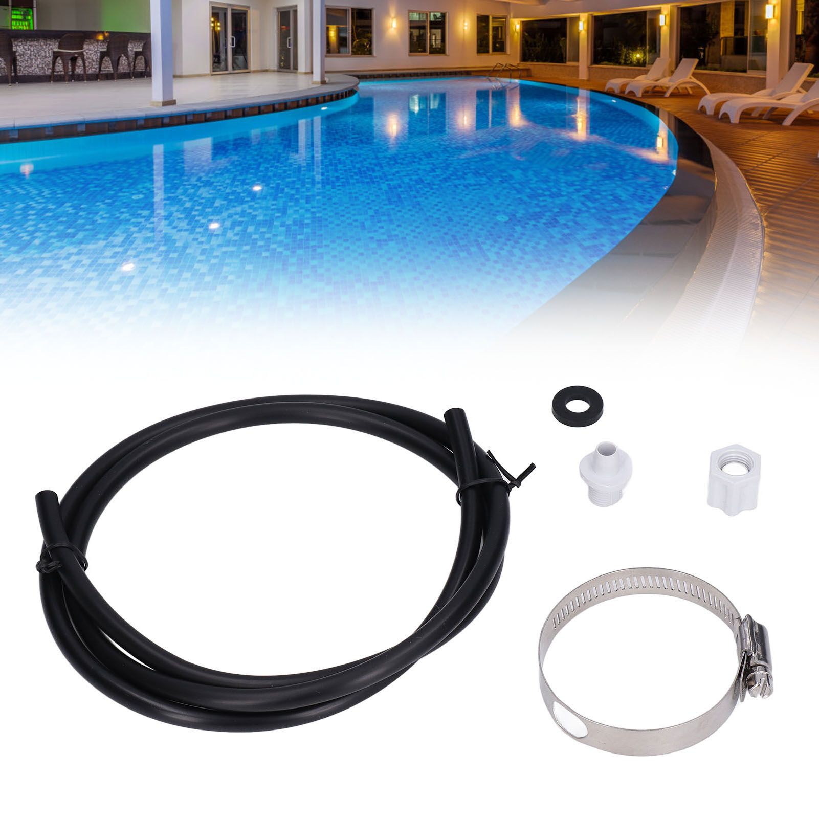 Chlorinator Feeder Connection Pack with Nut Gasket Clamp Tubing for HAYWARD view 12