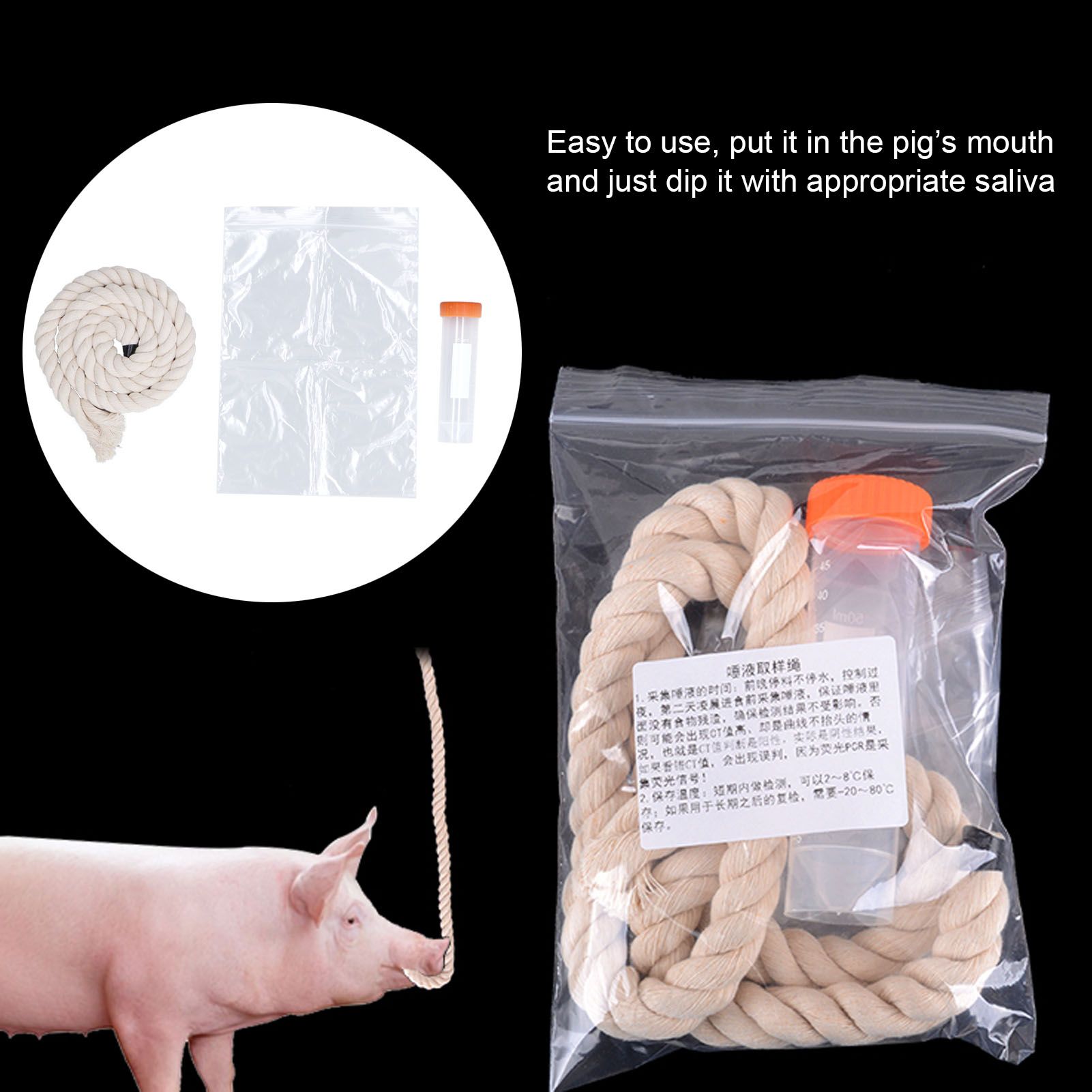 3Sets Saliva Sampling Rope Strong Practicability Complete Tools Soft Cotton view 14