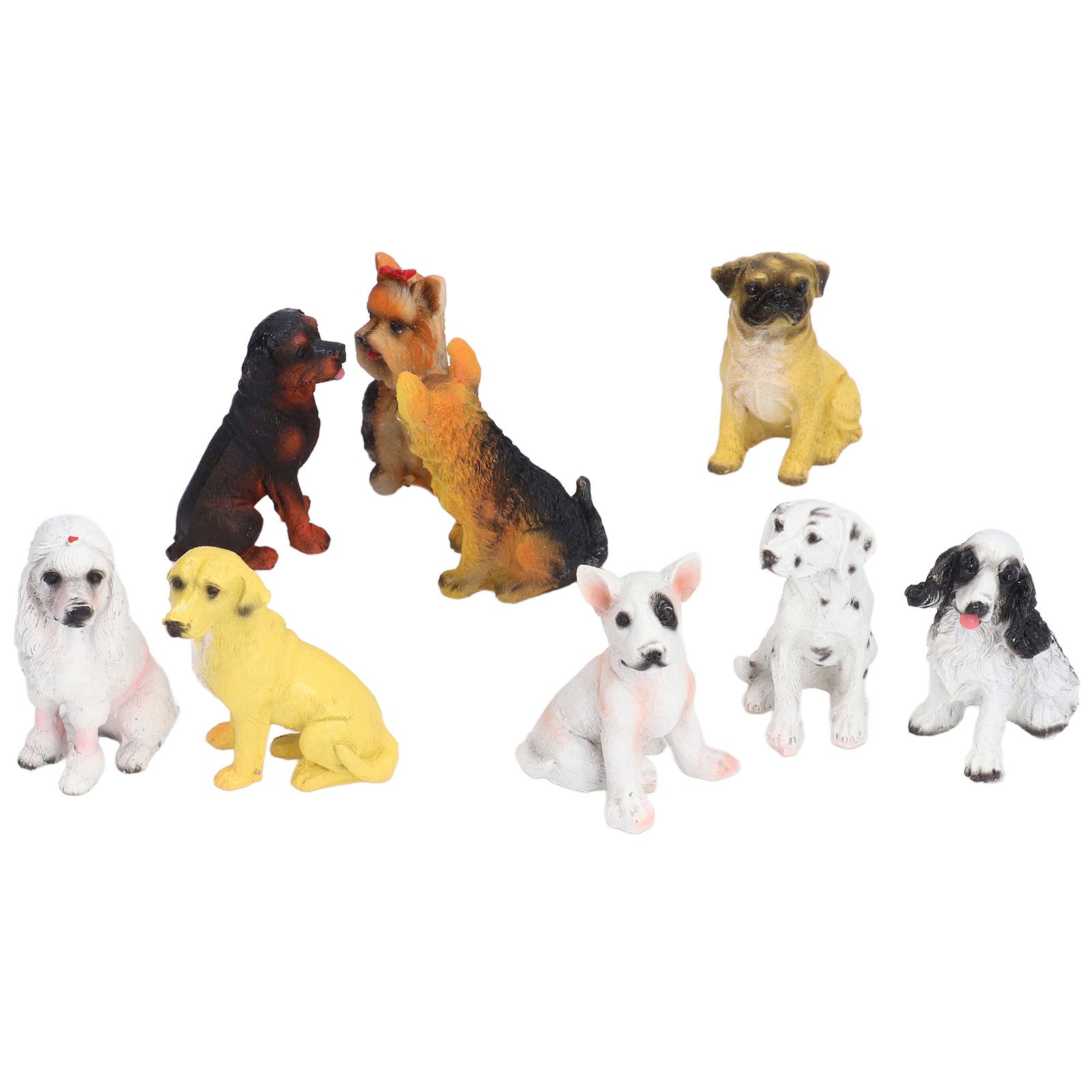 12Pcs Dog Ornaments Waterproof Textured Exquisite Vivid Dog Statues for Garden view 2