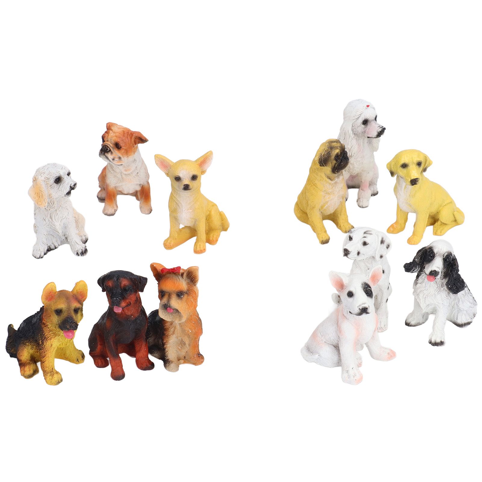 12Pcs Dog Ornaments Waterproof Textured Exquisite Vivid Dog Statues for Garden view 6