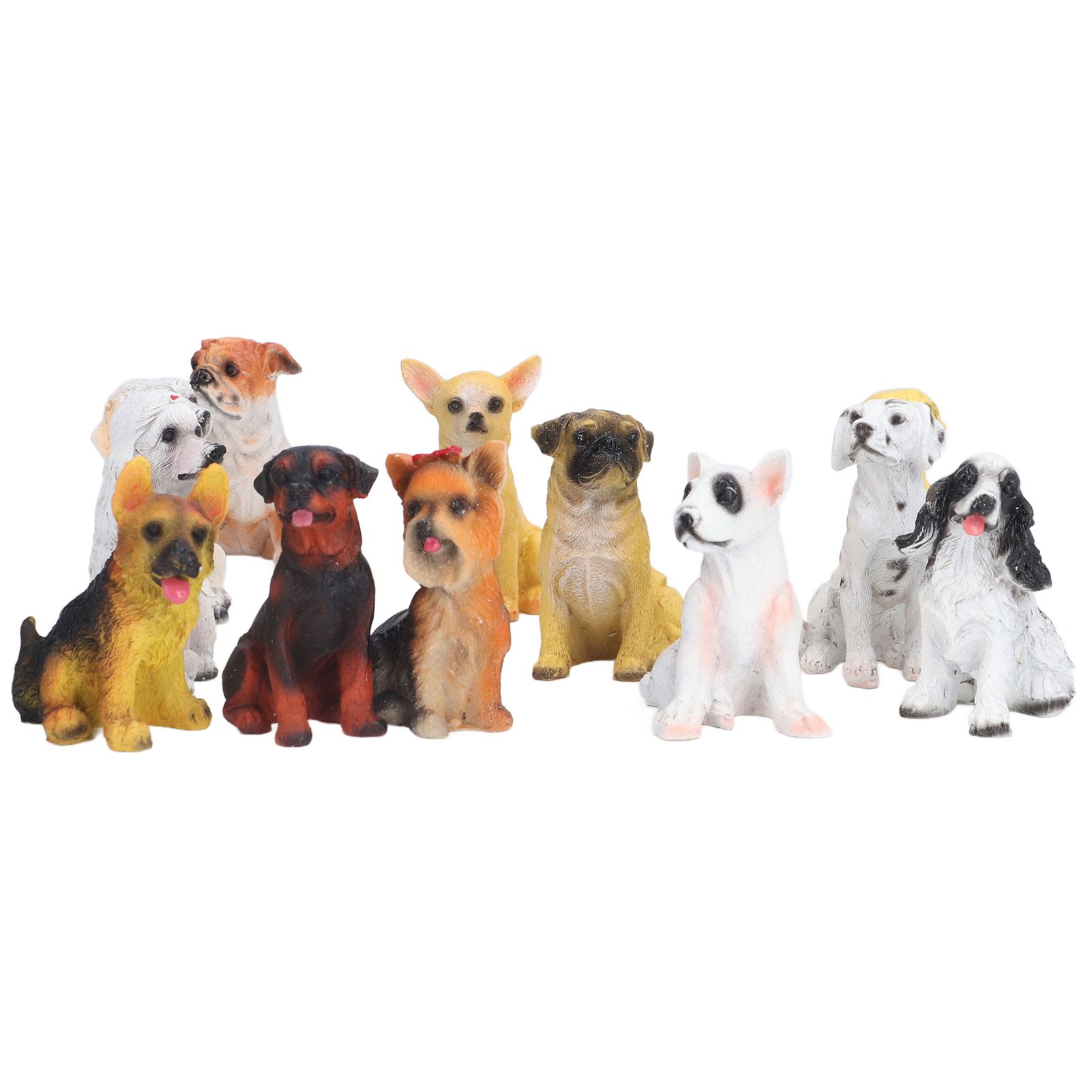 12Pcs Dog Ornaments Waterproof Textured Exquisite Vivid Dog Statues for Garden view 7