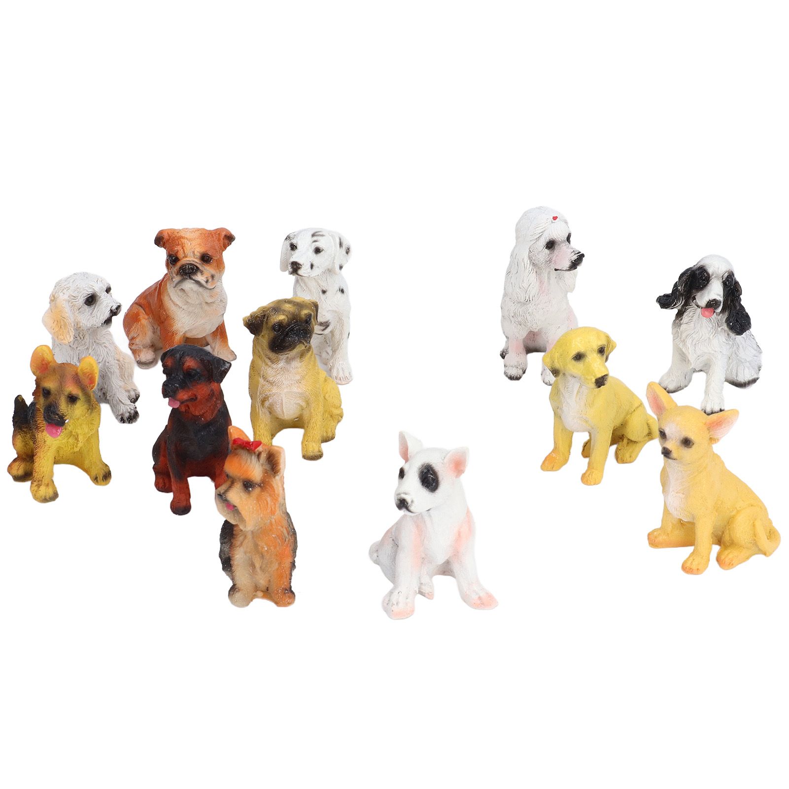 12Pcs Dog Ornaments Waterproof Textured Exquisite Vivid Dog Statues for Garden view 8