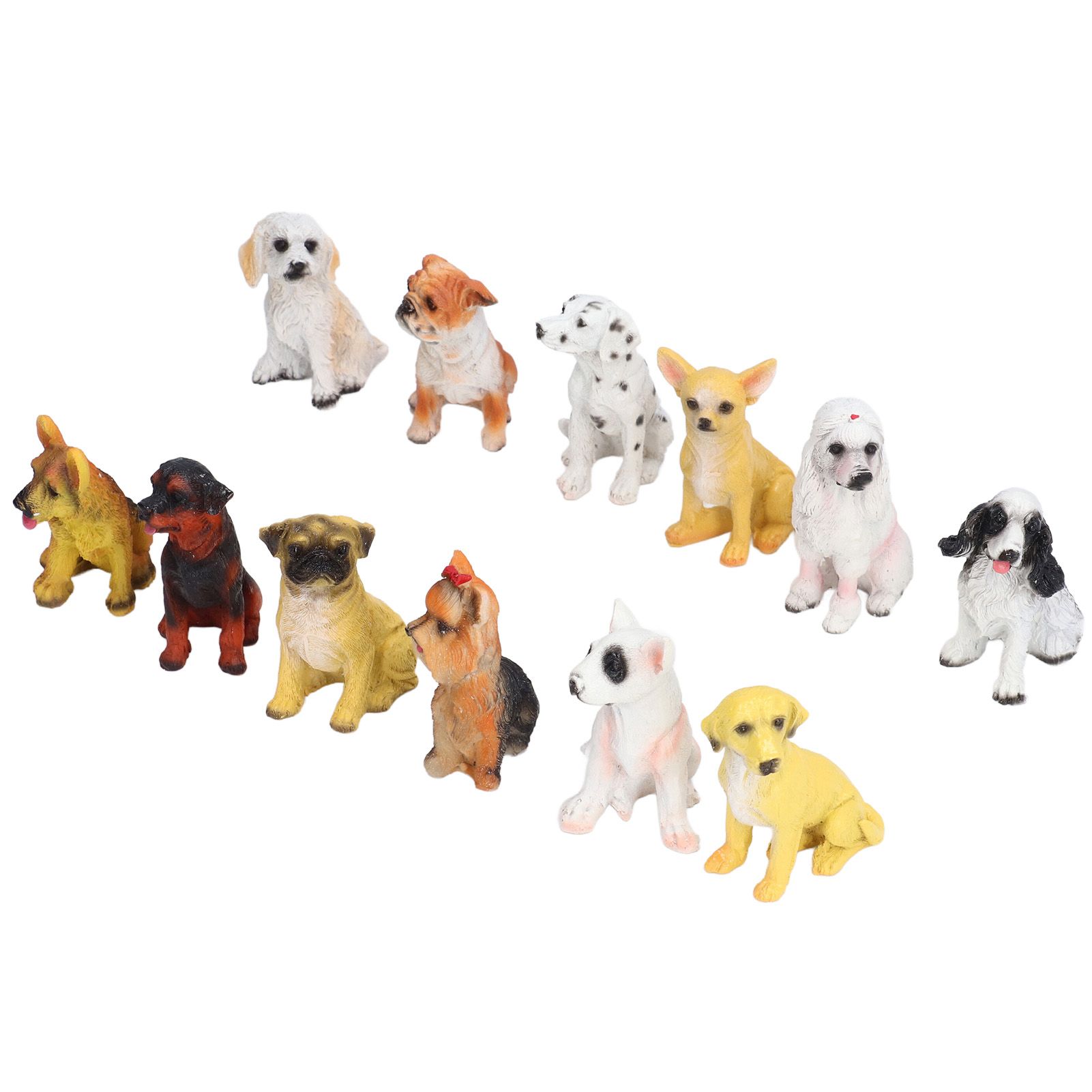 12Pcs Dog Ornaments Waterproof Textured Exquisite Vivid Dog Statues for Garden view 9