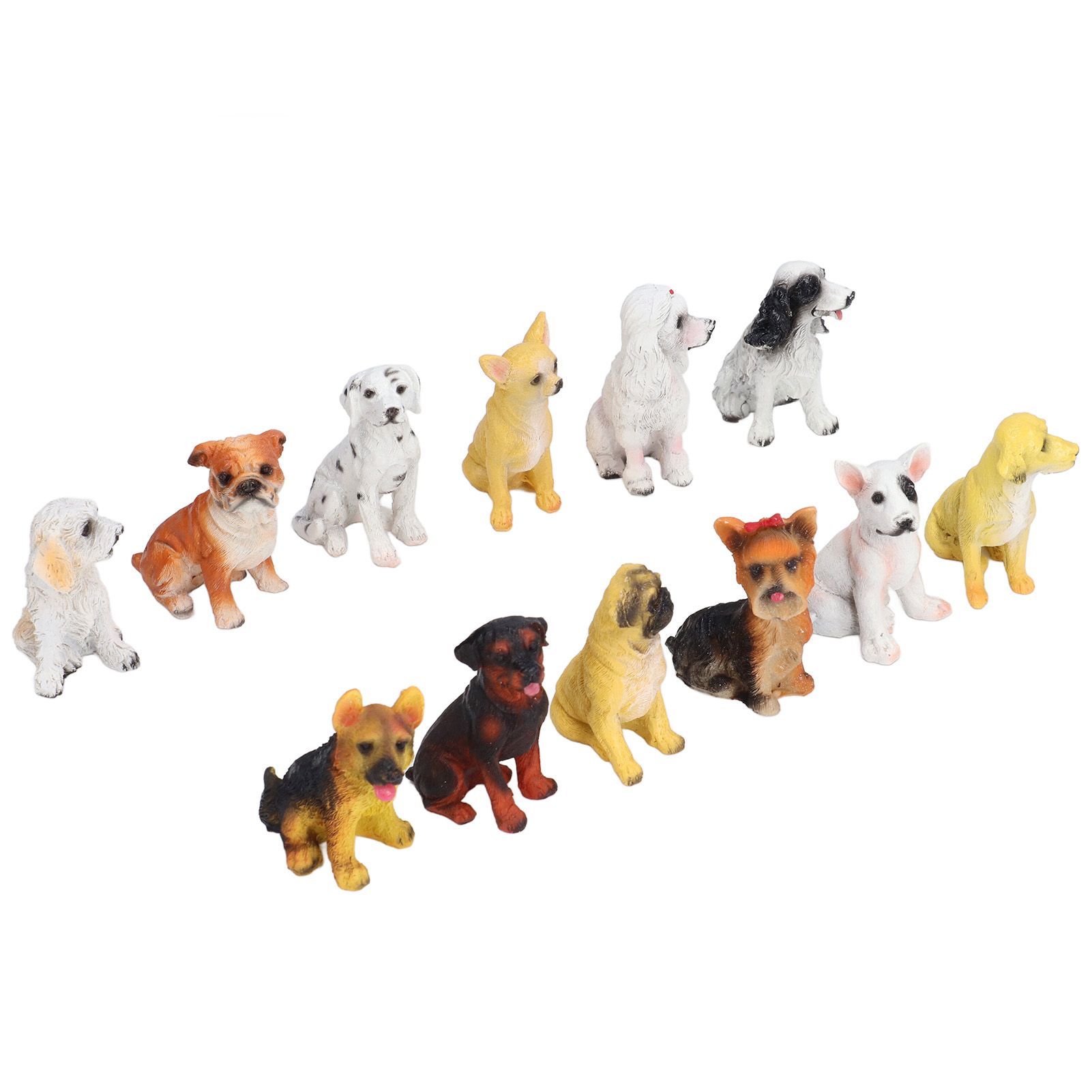 12Pcs Dog Ornaments Waterproof Textured Exquisite Vivid Dog Statues for Garden view 10