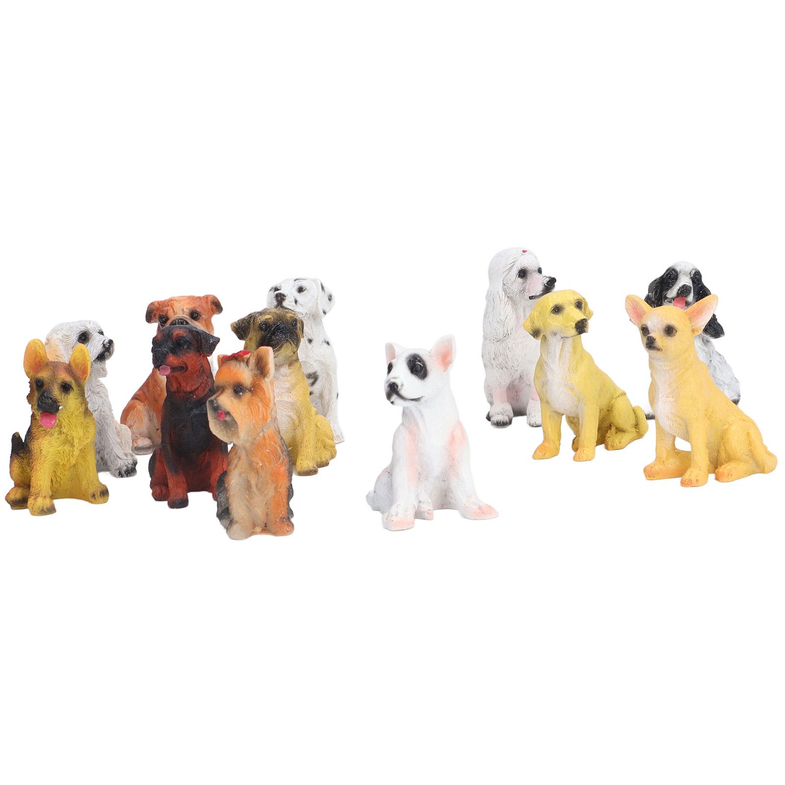 12Pcs Dog Ornaments Waterproof Textured Exquisite Vivid Dog Statues for Garden view 15