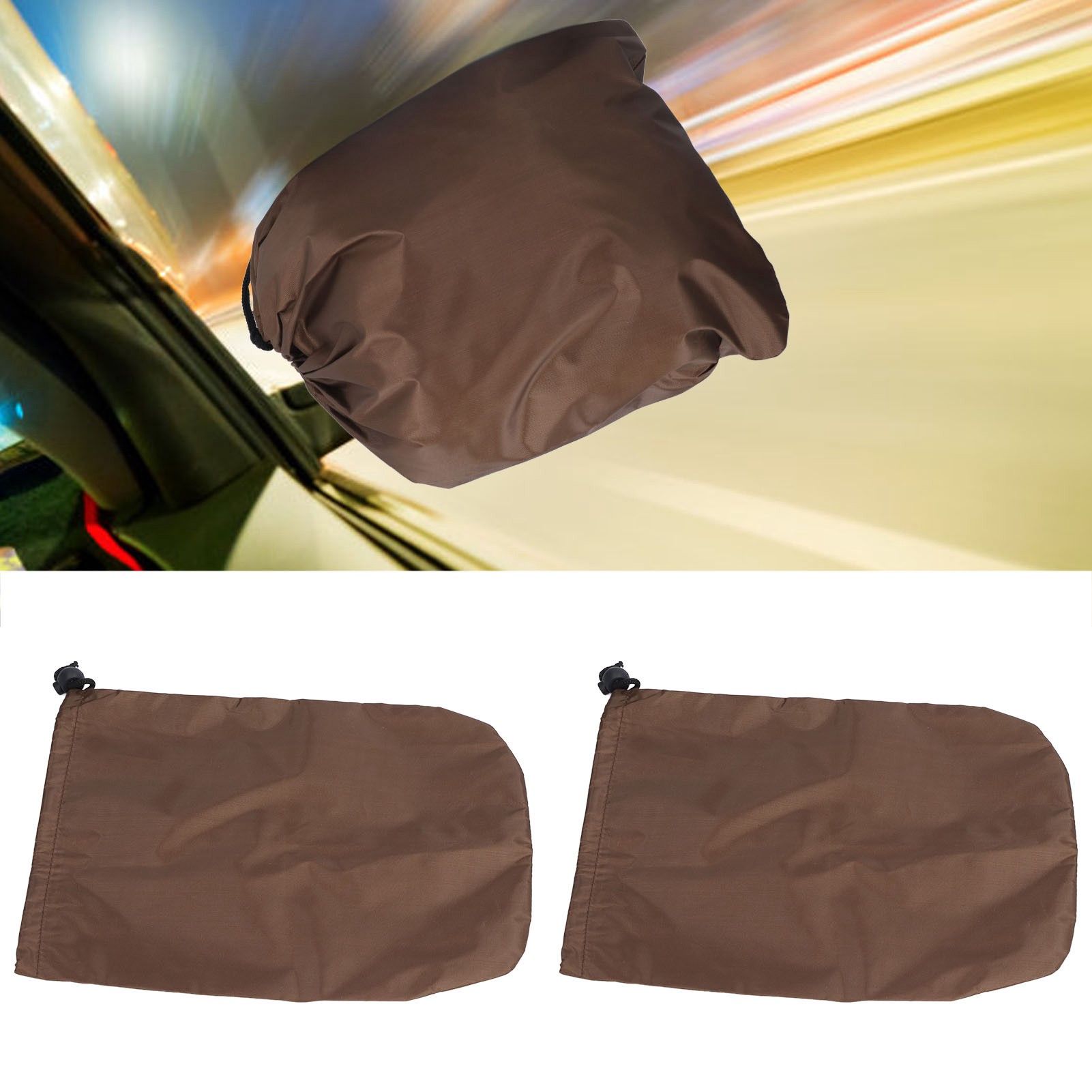4PCS Car Rearview Mirror Protective Cover 190T Polyester Taffeta Faucet Frost view 12