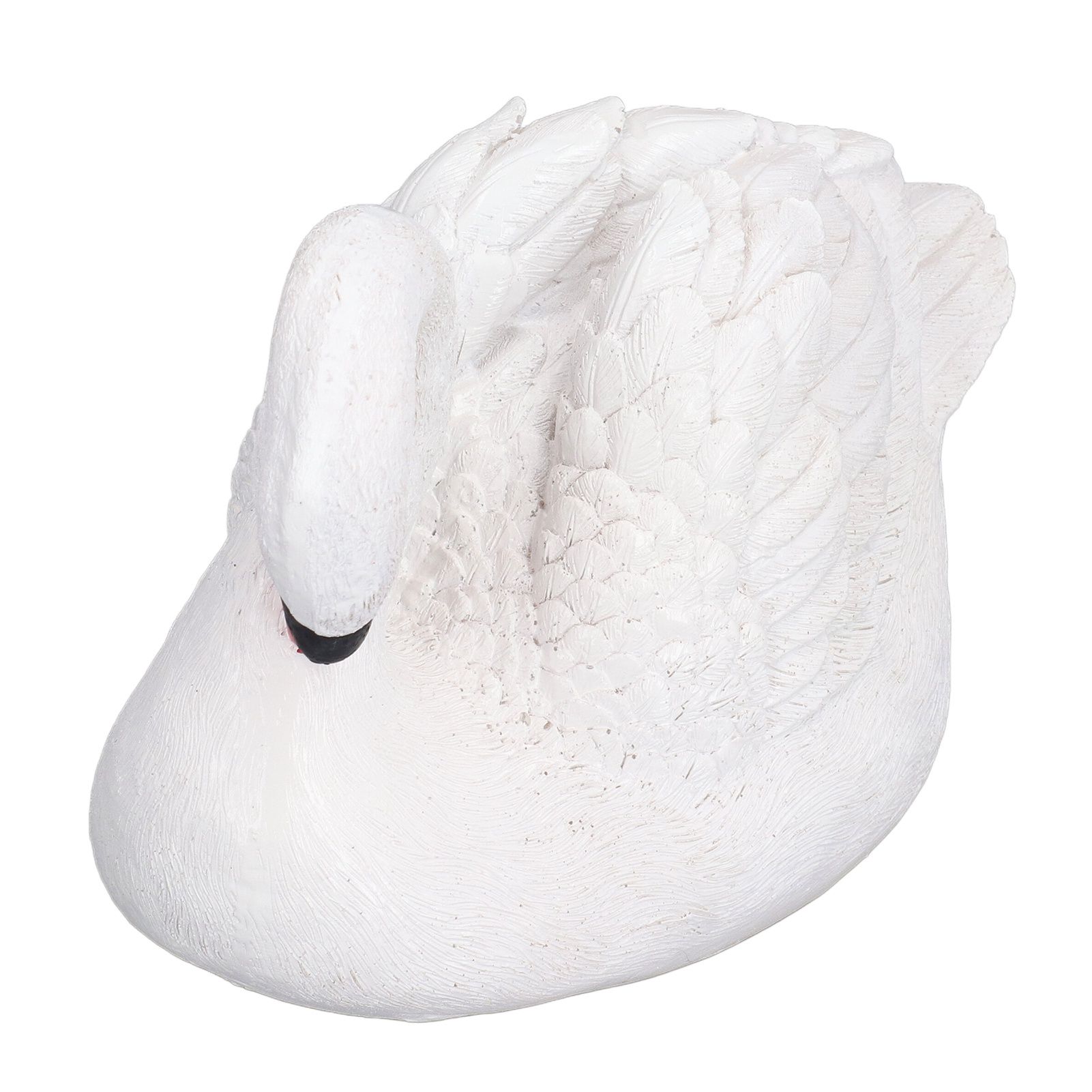 Resin White Swan Figurine Resin White Goose Statue for Outdoor Garden Yard view 3