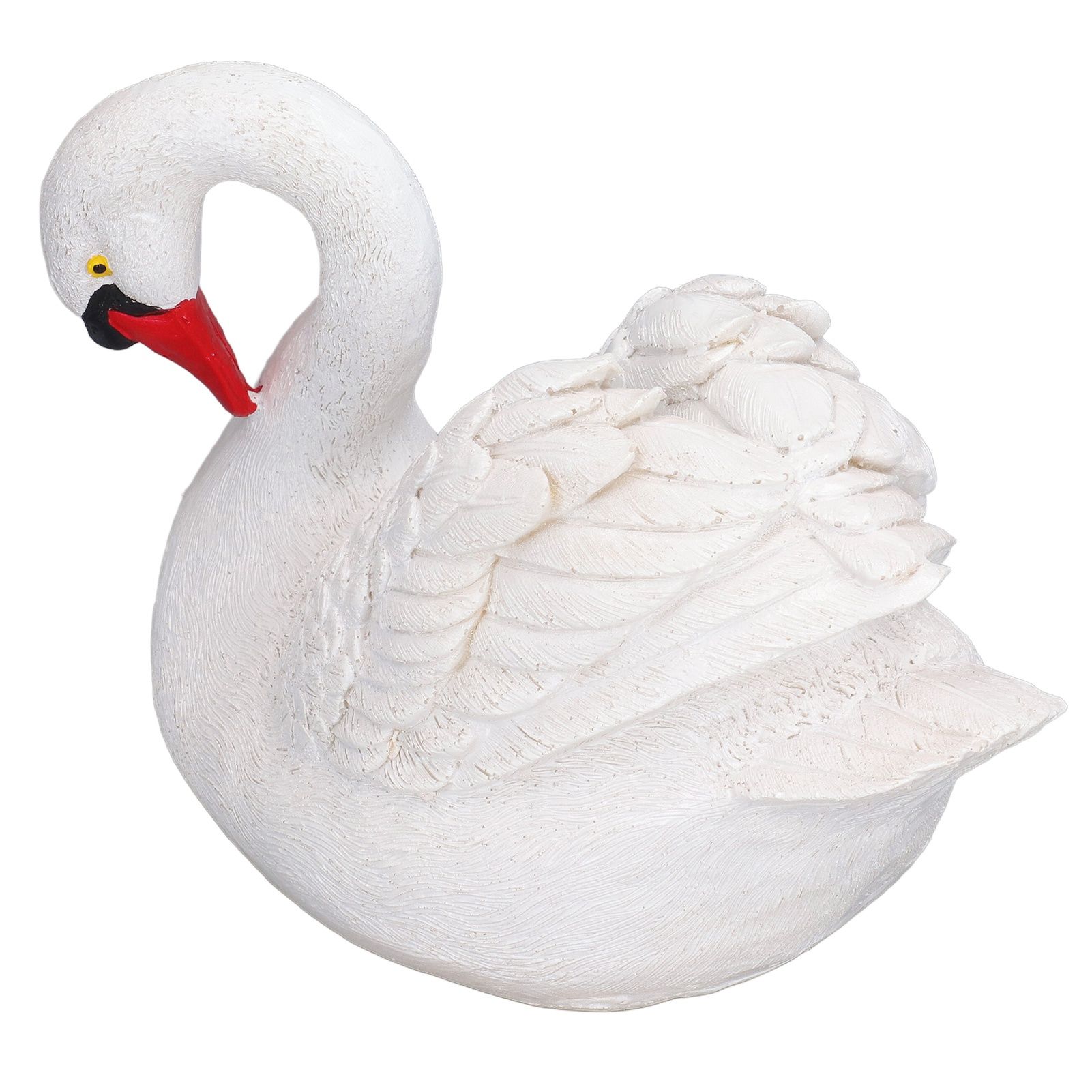 Resin White Swan Figurine Resin White Goose Statue for Outdoor Garden Yard view 6
