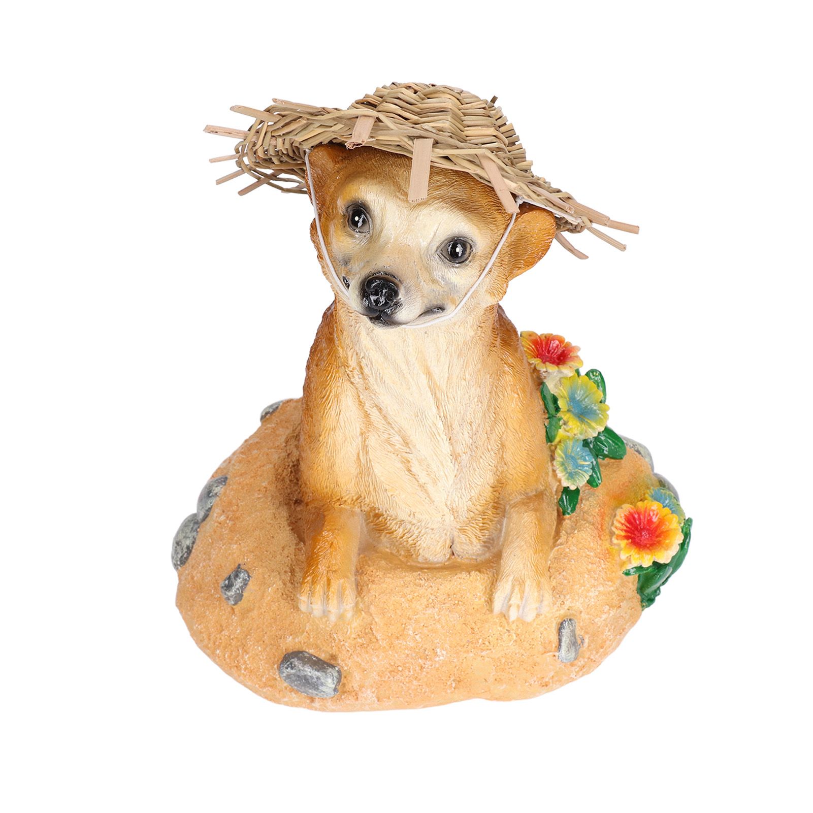 Straw Hat Meerkat Ornaments Meerkat Garden Statue Flower Pot Decoration Resin view 5