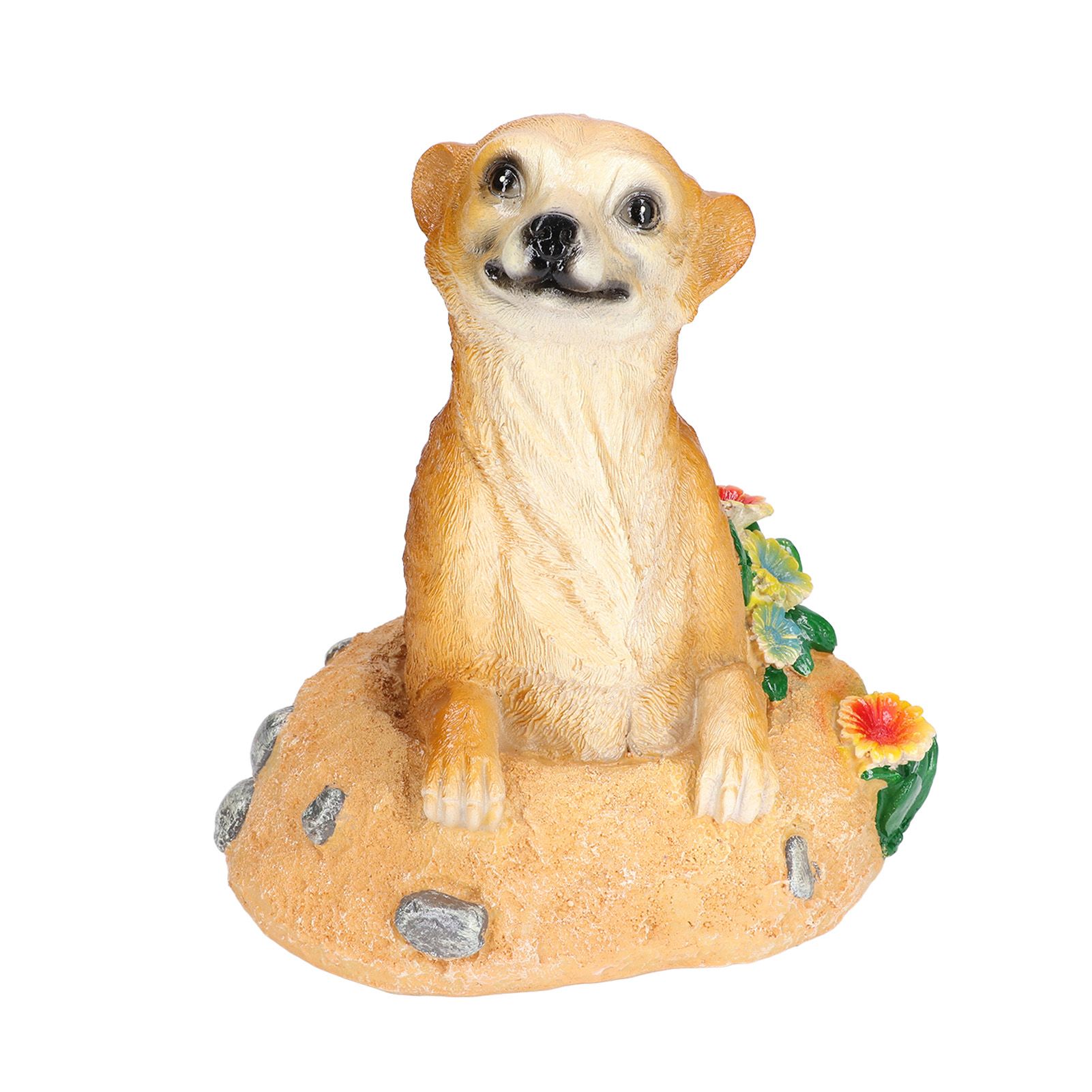 Straw Hat Meerkat Ornaments Meerkat Garden Statue Flower Pot Decoration Resin view 10