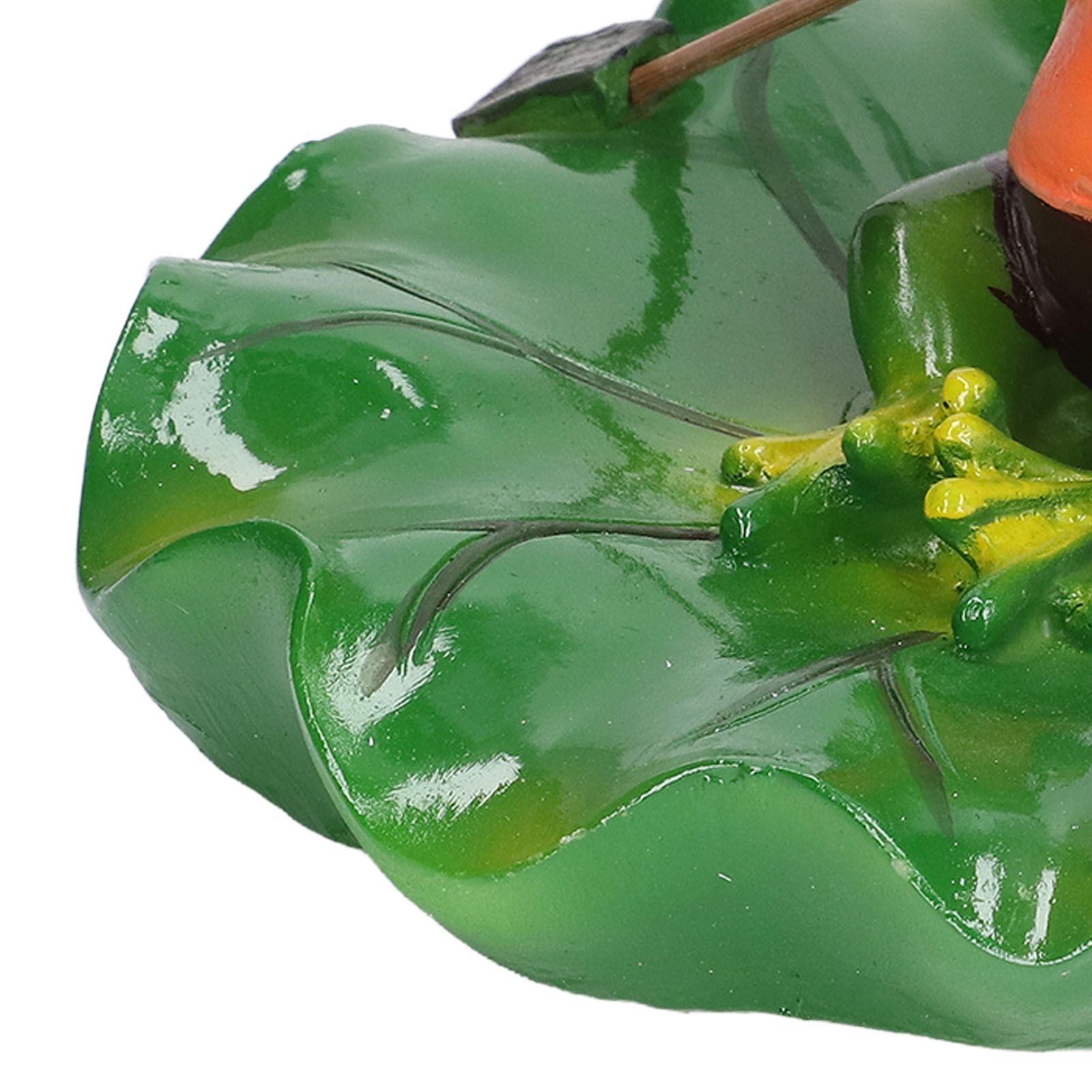 Simulation Resin Floating Lotus Leaf Frogs Ornament Fish Pond Fountain view 13