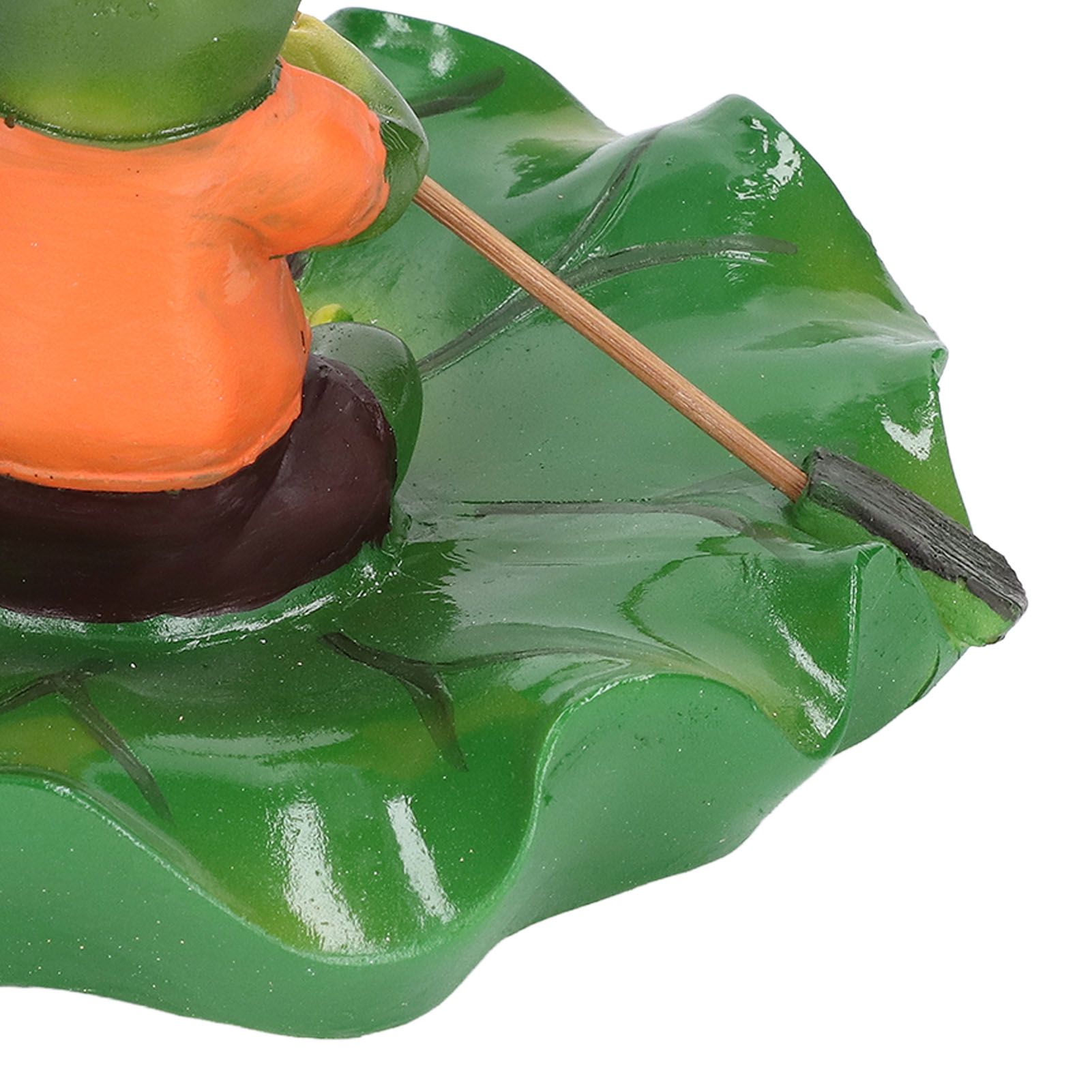 Simulation Resin Floating Lotus Leaf Frogs Ornament Fish Pond Fountain view 15