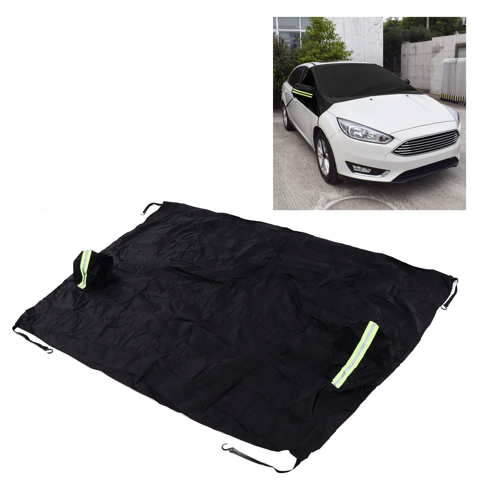 Windshield Cover Waterproof Snowproof Large Coverage Area Universal Windshield view 11