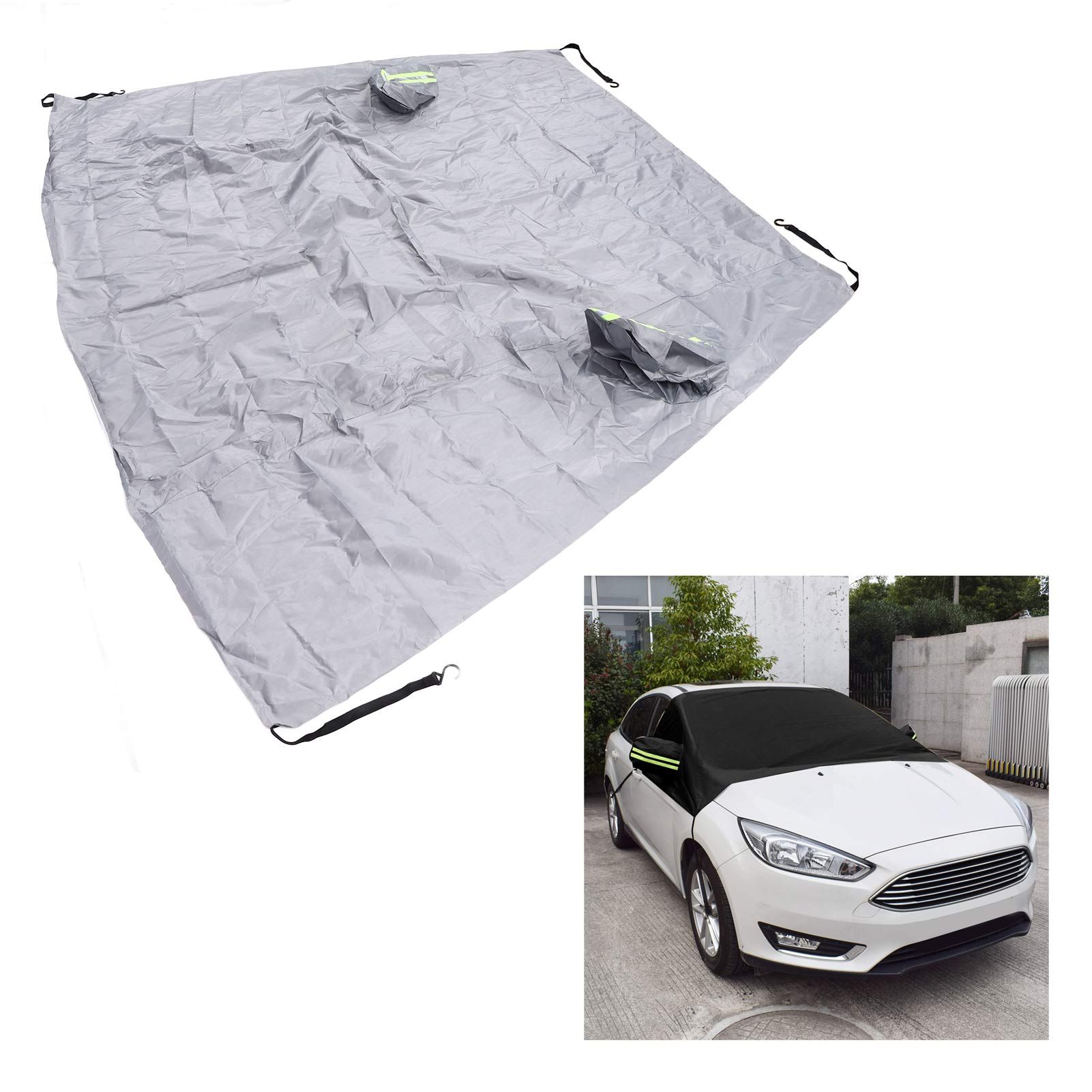 Windshield Cover Waterproof Snowproof Large Coverage Area Universal Windshield view 11