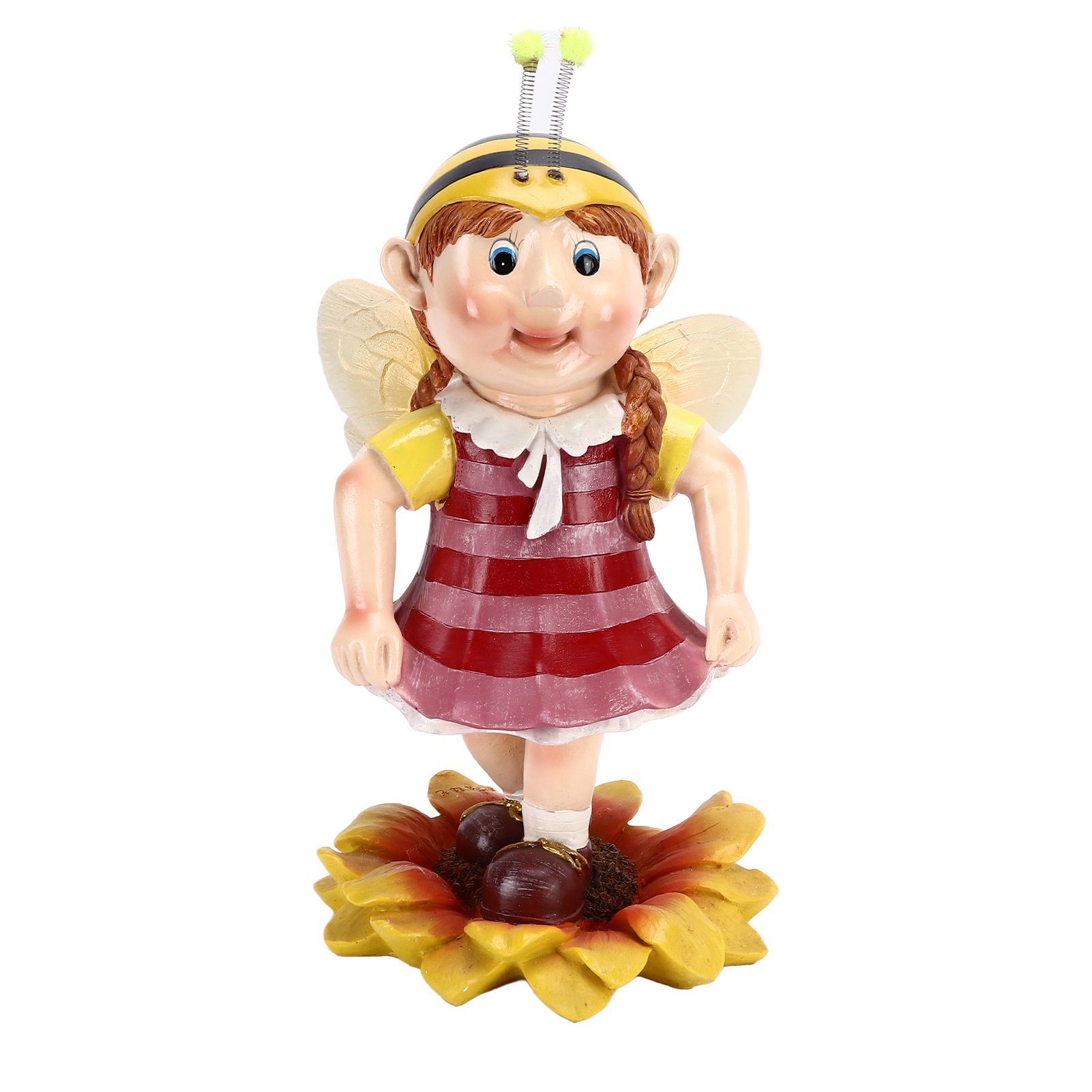 Garden Resin Ornament Cartoon Bee Waterproof Pastoral Style Outdoor Statue for — image 1
