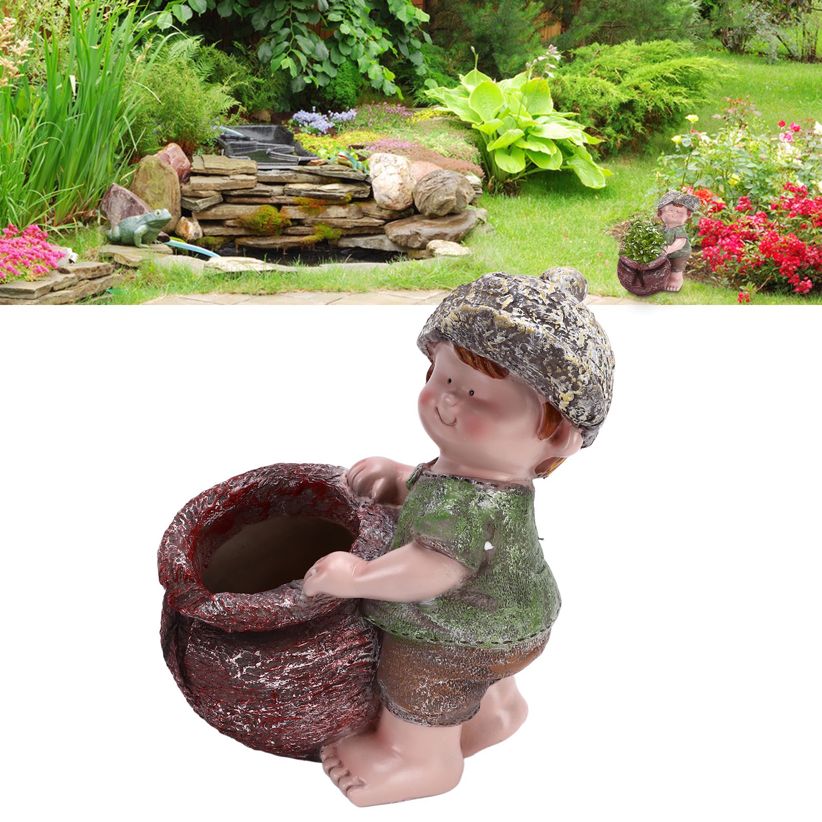 Flower Pot Ornament Cartoon Kid Shape Waterproof Textured Exquisite Vivid view 11