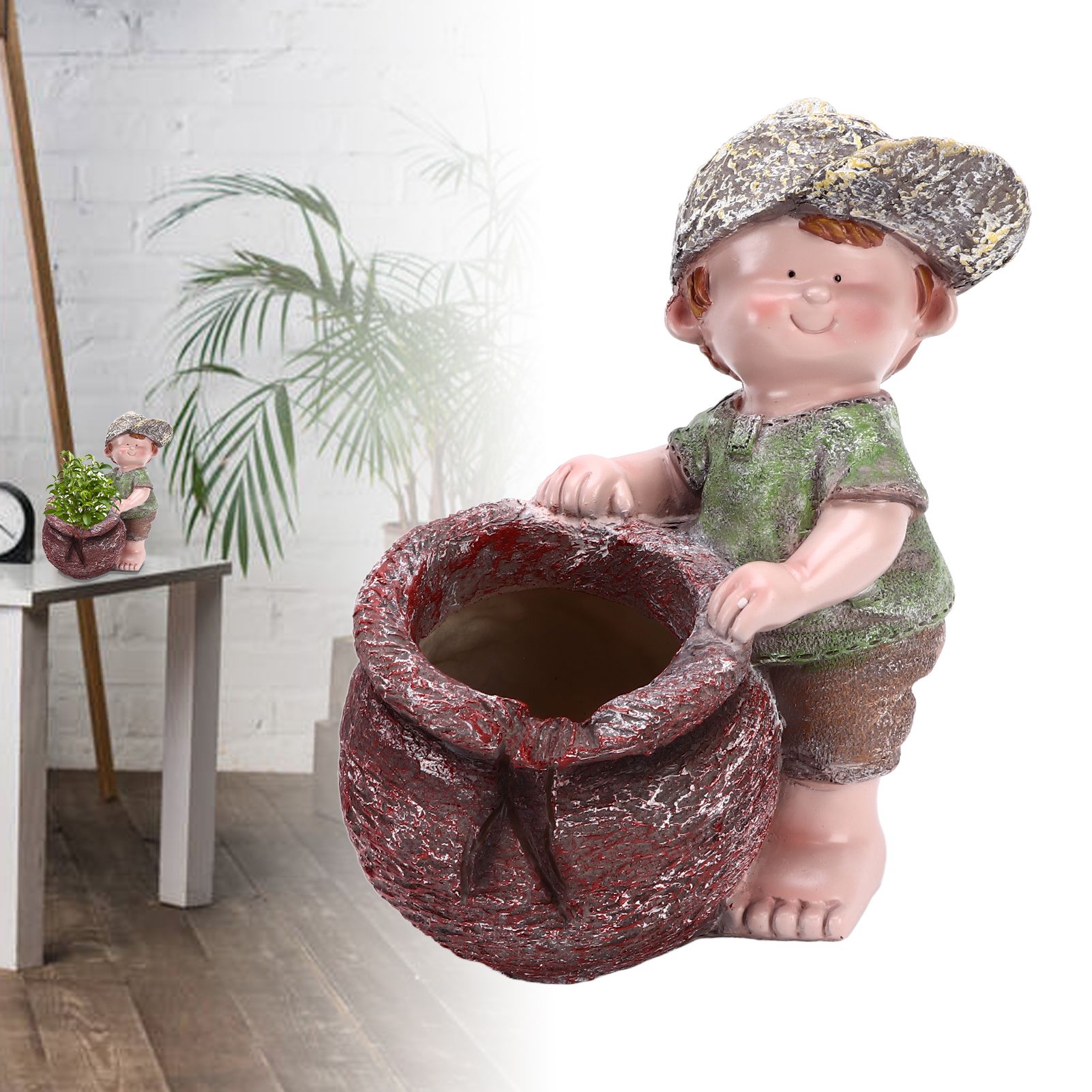 Flower Pot Ornament Cartoon Kid Shape Waterproof Textured Exquisite Vivid view 12