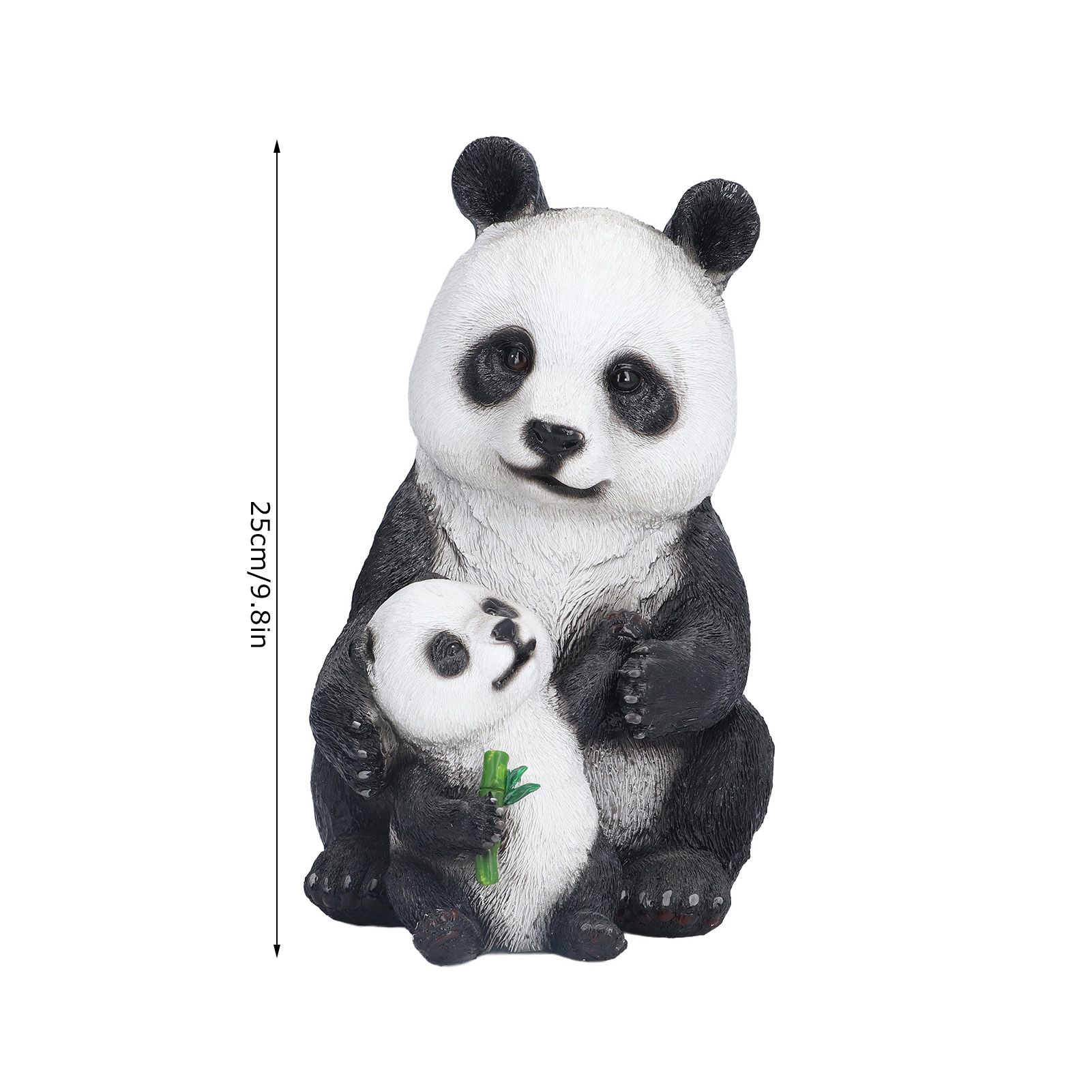 Simulation Panda Ornaments Synthetic Resin Bear Ornaments for Garden Lawn Desk view 13