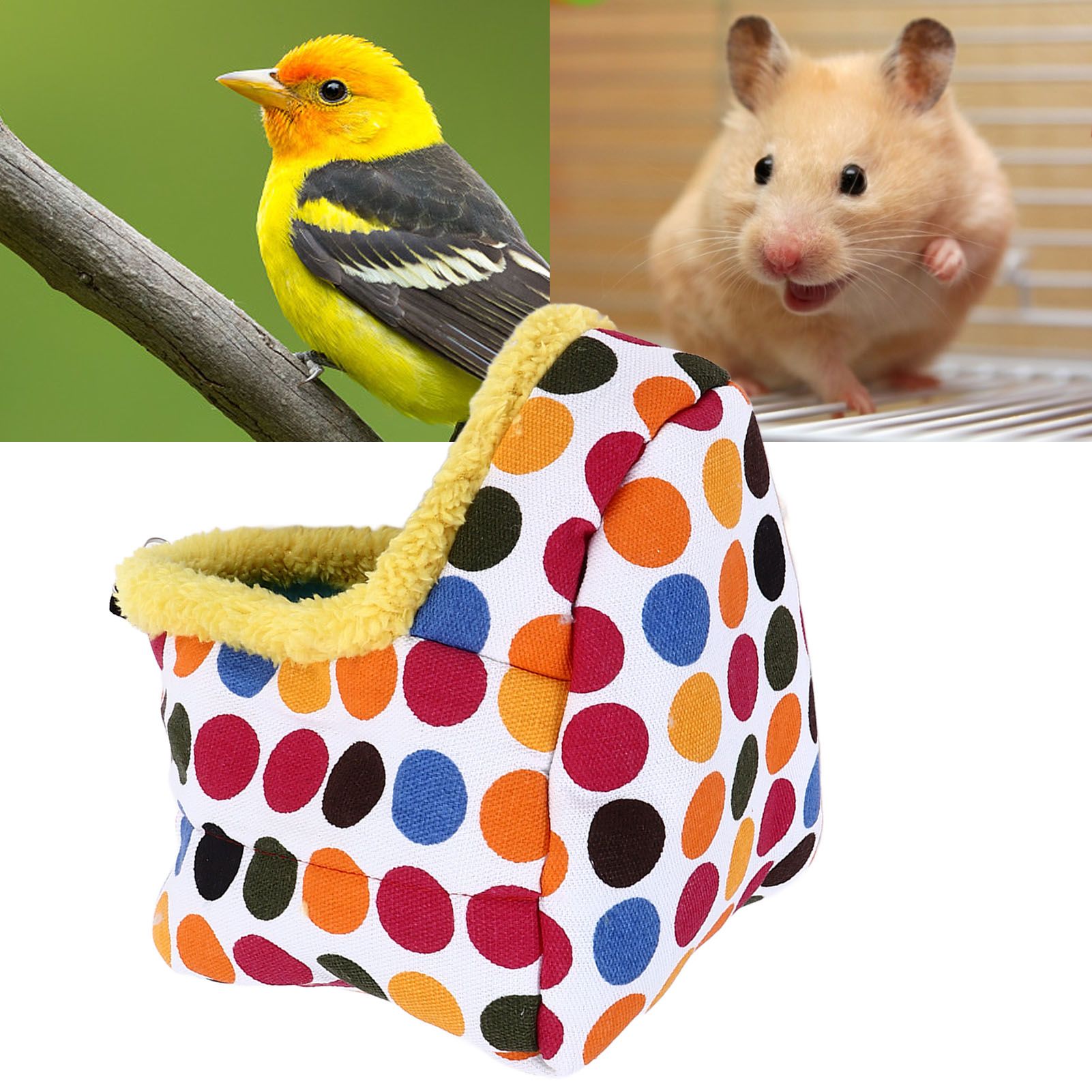 Pet Hamster Cave Bed Soft Comfortable Foldable Portable Thick Warm Easy view 12