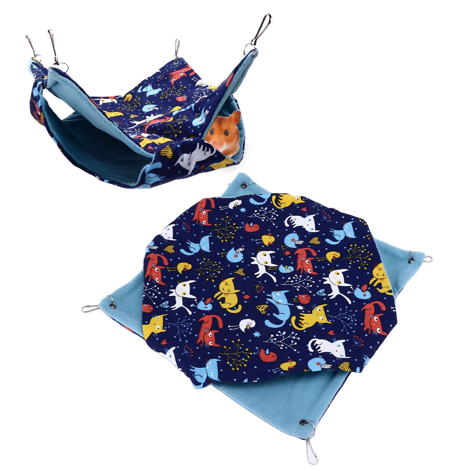 Pet Double Layer Warm Hammock Safe Warm Foldable Hanging Pet Sleeping Bag for view 11