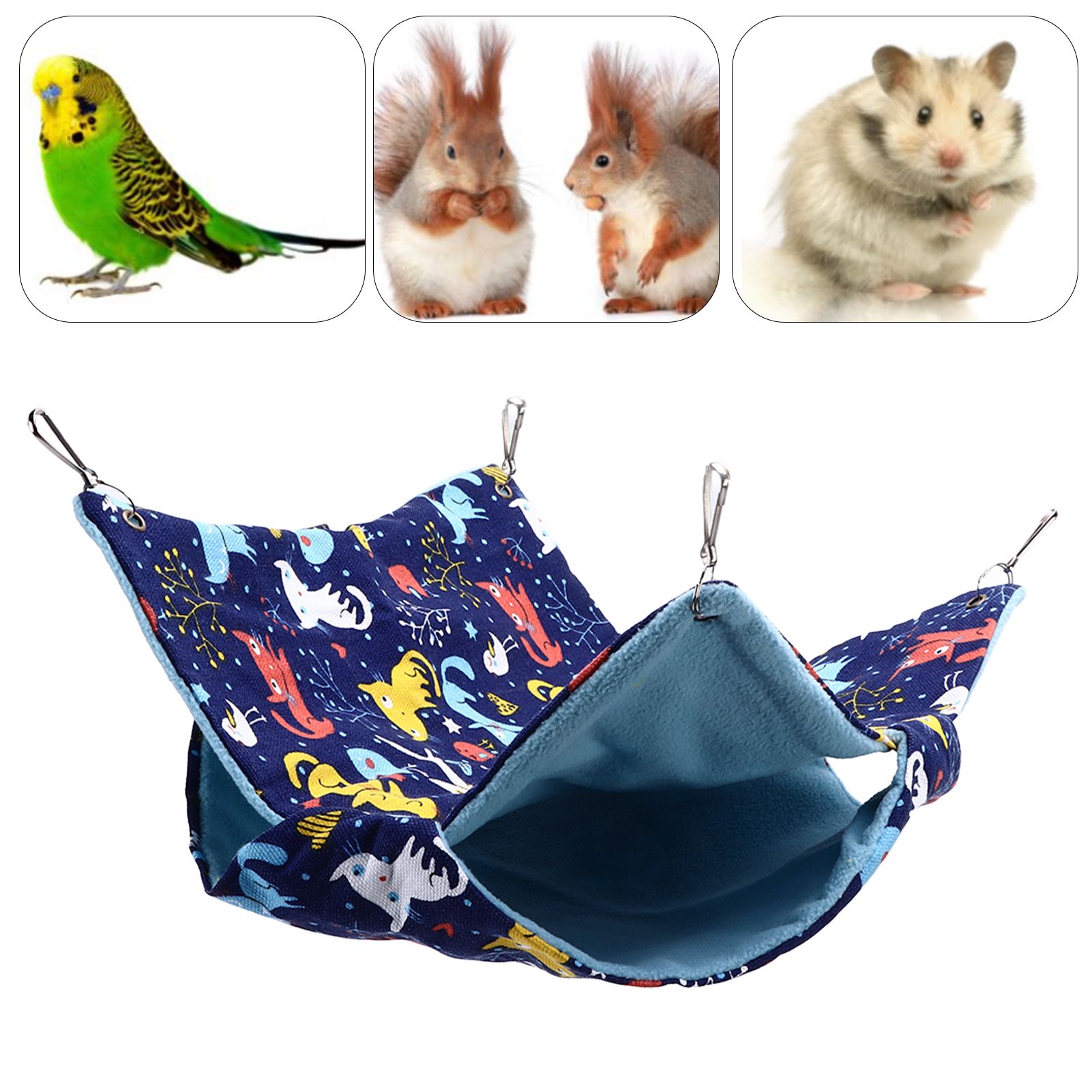 Pet Double Layer Warm Hammock Safe Warm Foldable Hanging Pet Sleeping Bag for view 12