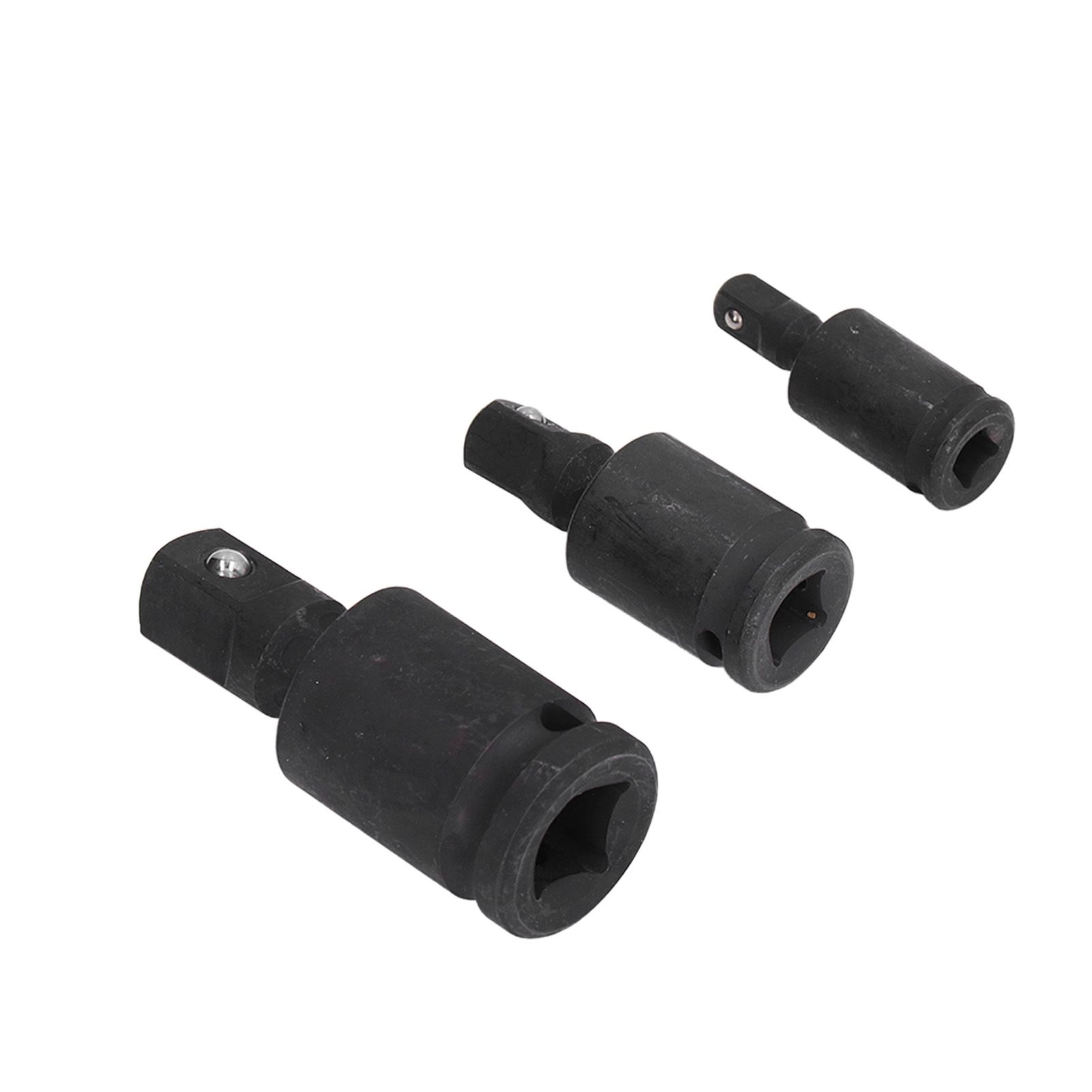 3PCS Universal Joint Socket Adapter 1/2 1/4 3/8 Drive Impact Adapter Socket view 14