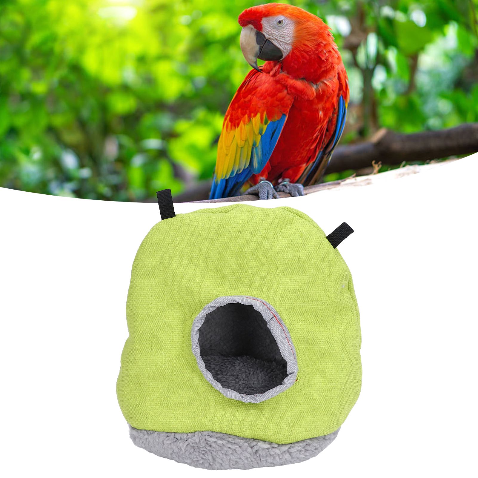 Warm Birdhouse Round Shape Soft Plush Save Space Easy Clean Safety Parrots view 11