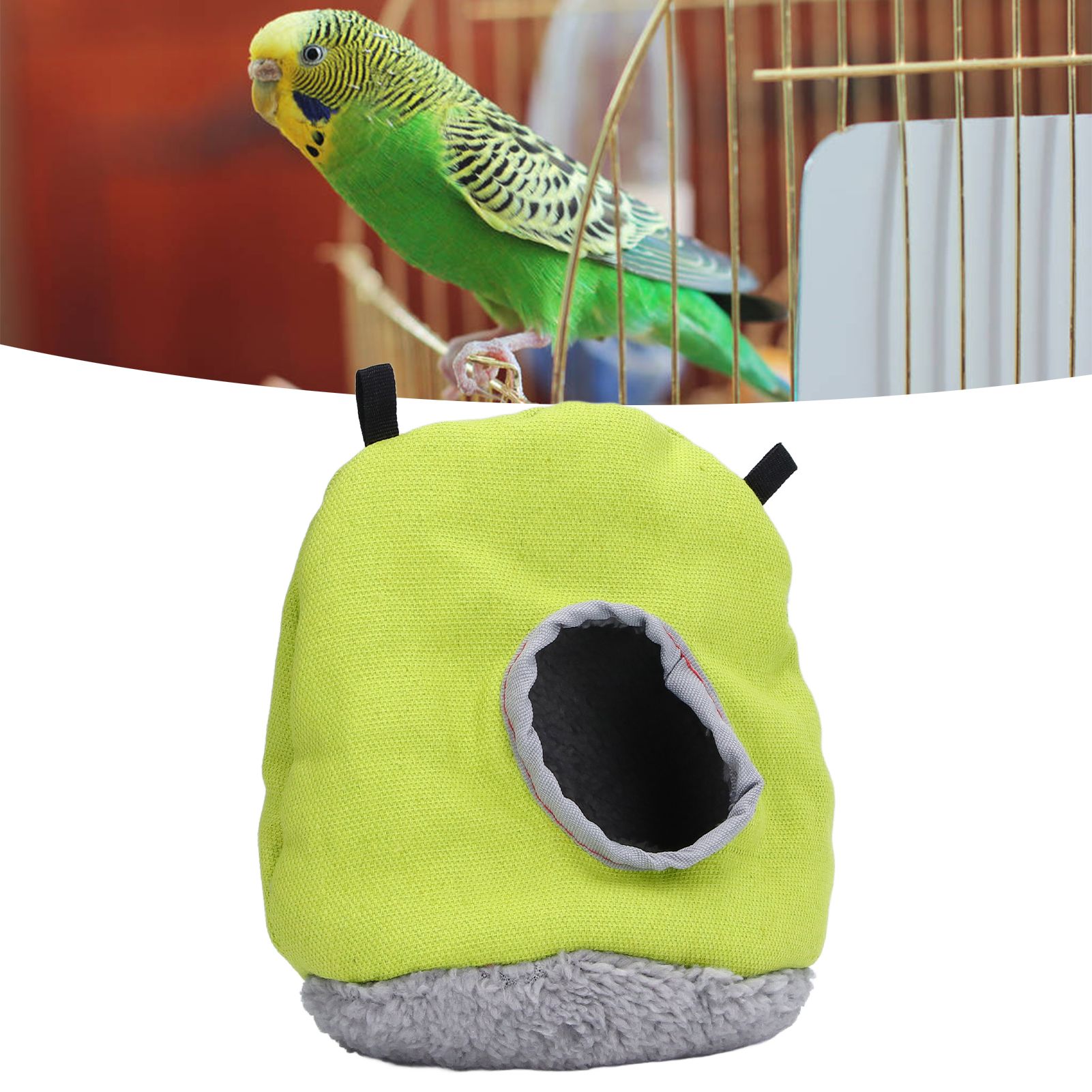 Warm Birdhouse Round Shape Soft Plush Save Space Easy Clean Safety Parrots view 12