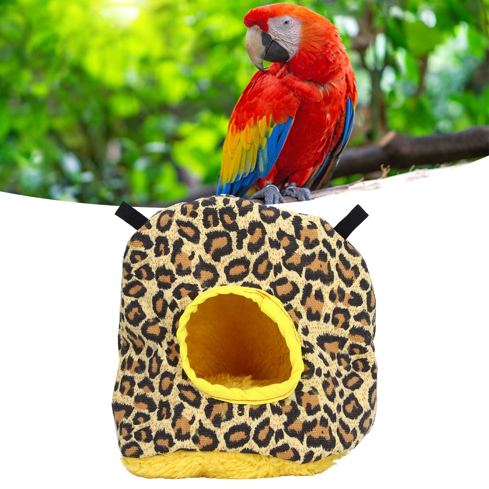 Warm Birdhouse Round Shape Soft Plush Save Space Easy Clean Safety Parrots view 11