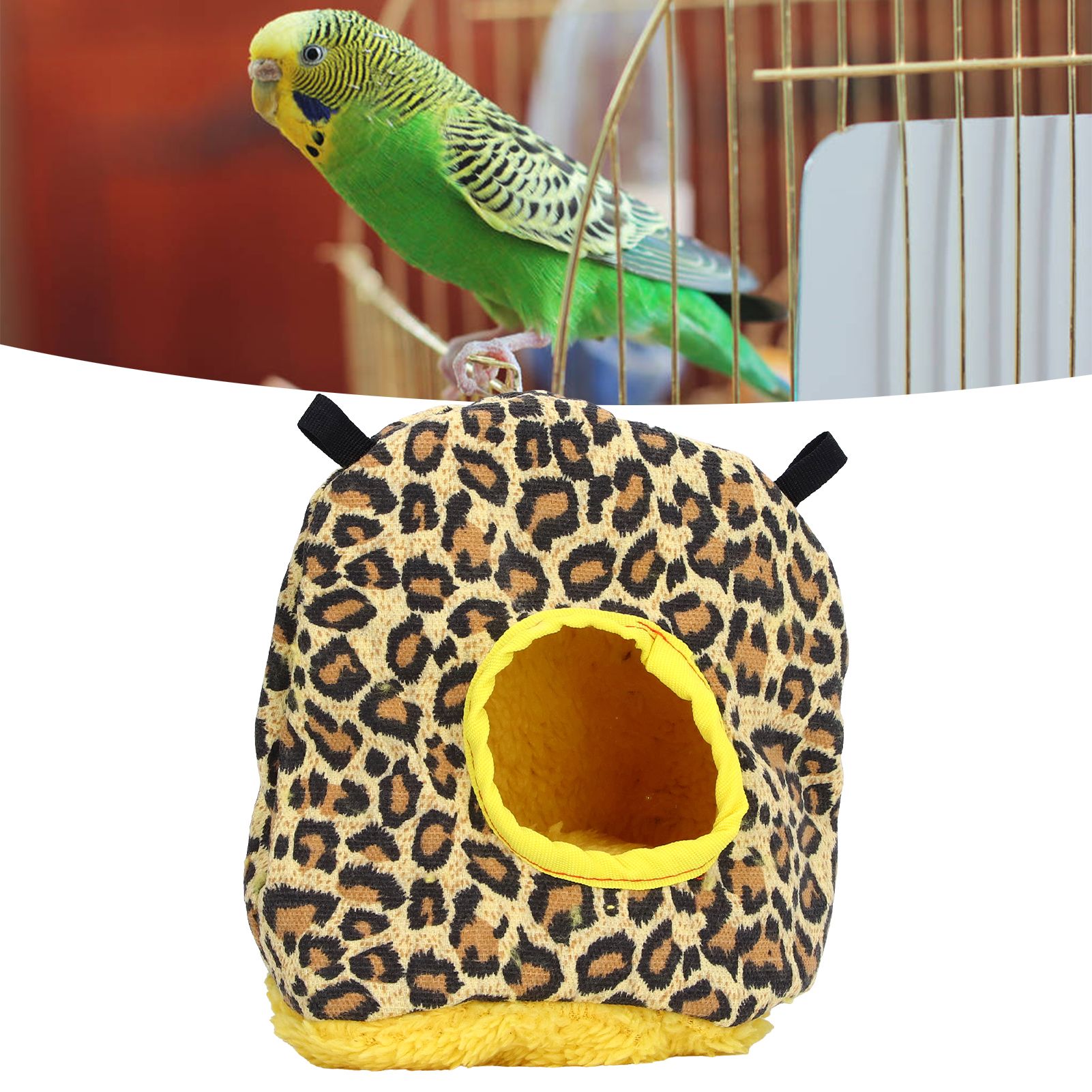 Warm Birdhouse Round Shape Soft Plush Save Space Easy Clean Safety Parrots view 12