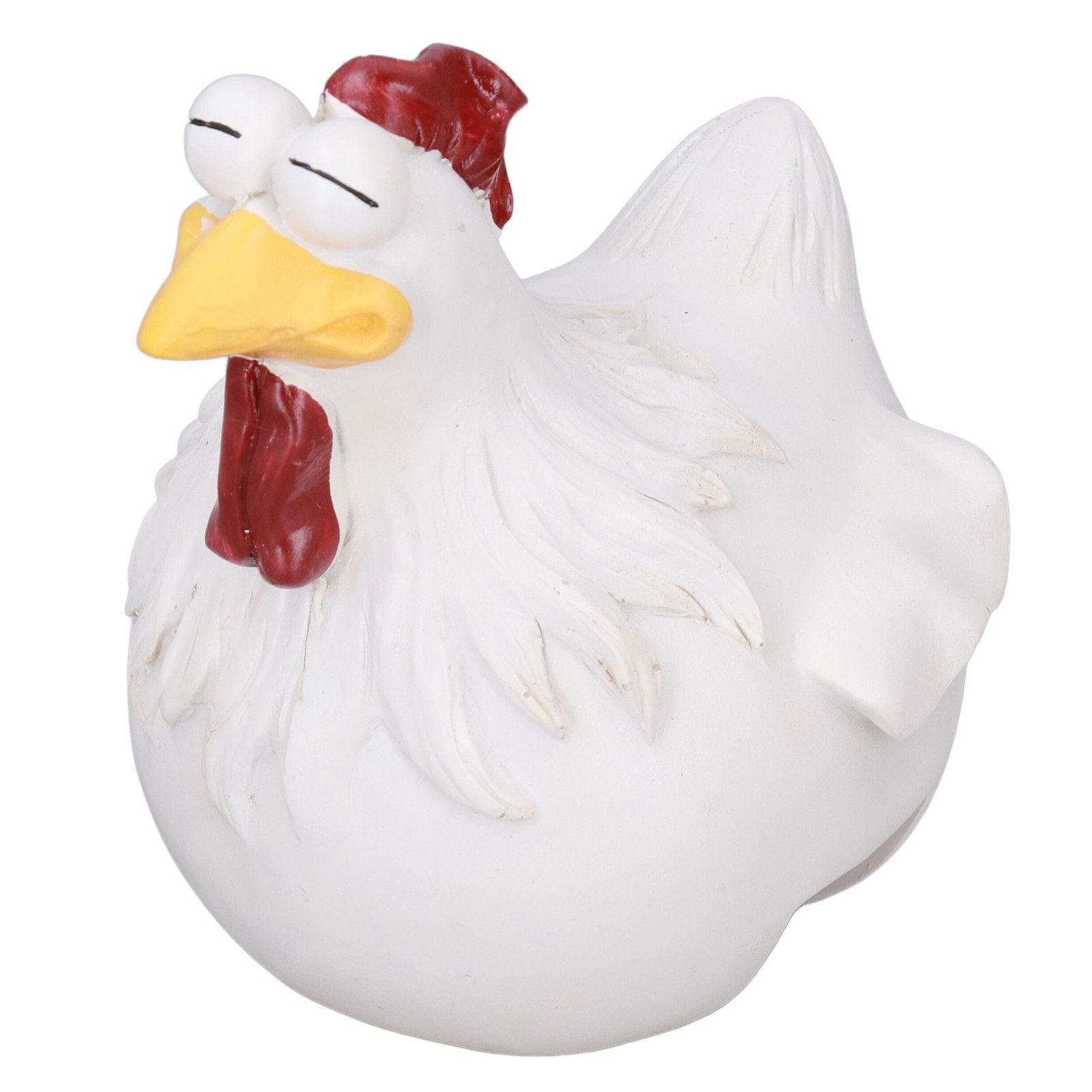 Big Eye Chicken Ornaments Funny Chicken Statues for Garden Stairs Farm Patio — image 1