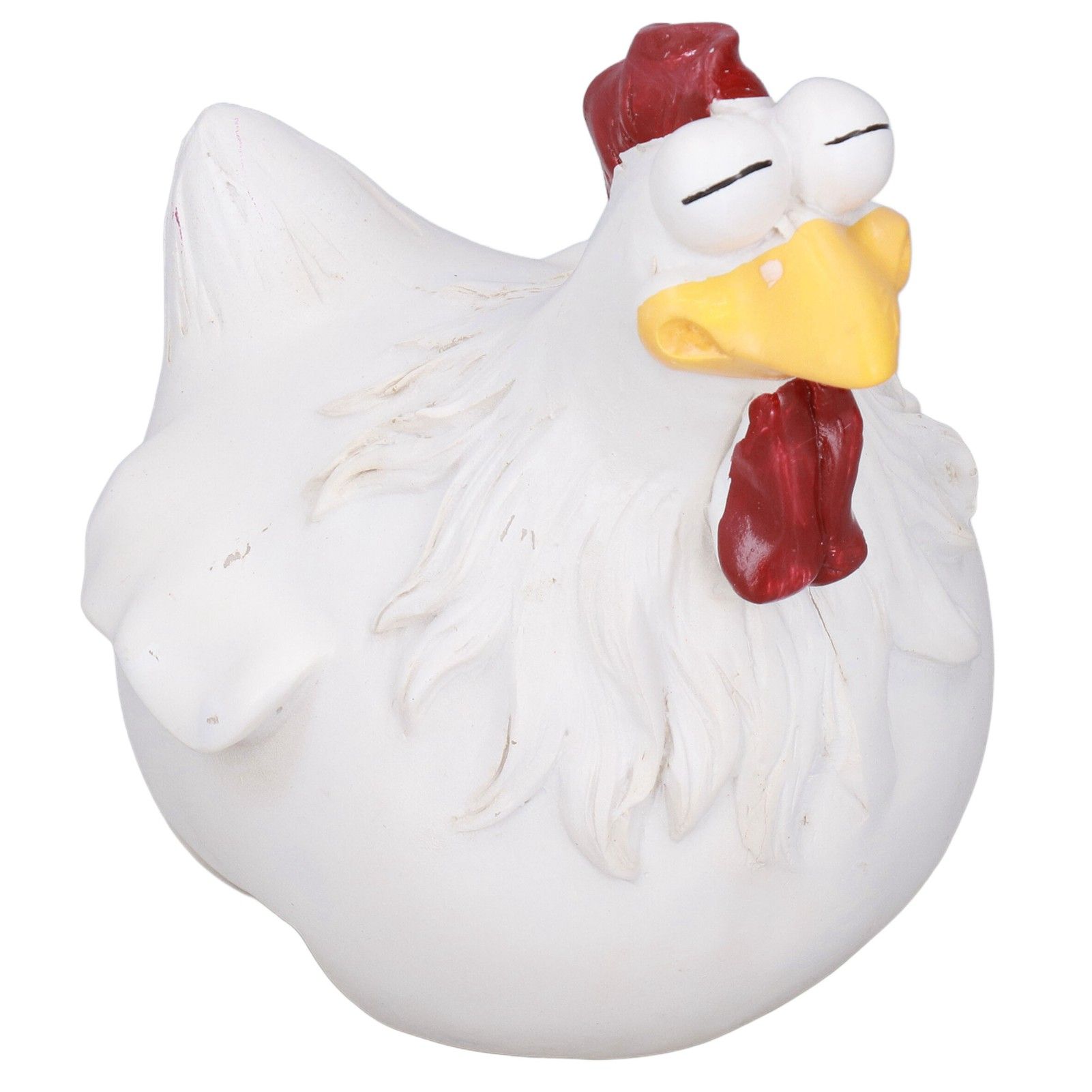 Big Eye Chicken Ornaments Funny Chicken Statues for Garden Stairs Farm Patio view 4