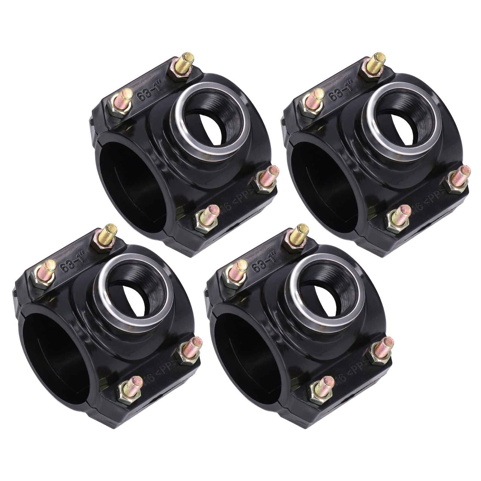 4 Sets Water Drain Saddle Plastic Pipe Additional Quick Connector Tee Kit G1 view 4
