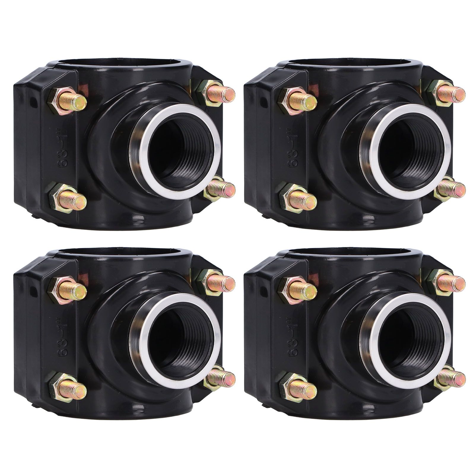 4 Sets Water Drain Saddle Plastic Pipe Additional Quick Connector Tee Kit G1 view 5