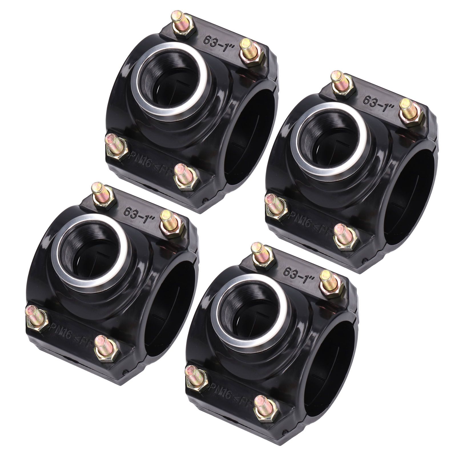 4 Sets Water Drain Saddle Plastic Pipe Additional Quick Connector Tee Kit G1 view 7