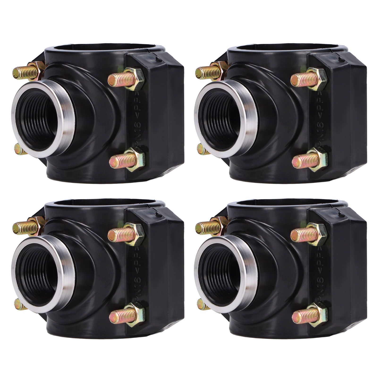 4 Sets Water Drain Saddle Plastic Pipe Additional Quick Connector Tee Kit G1 view 8