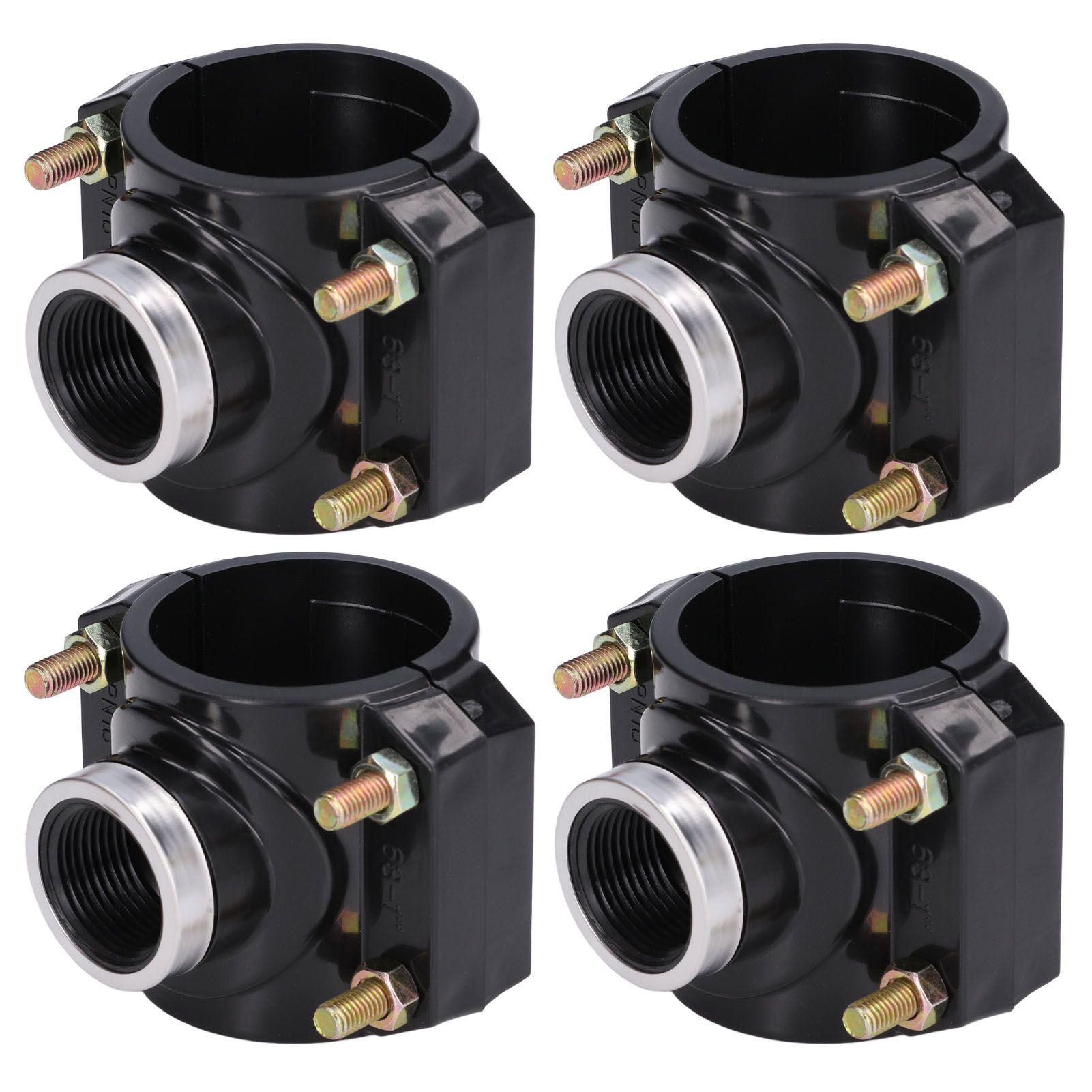 4 Sets Water Drain Saddle Plastic Pipe Additional Quick Connector Tee Kit G1 view 10