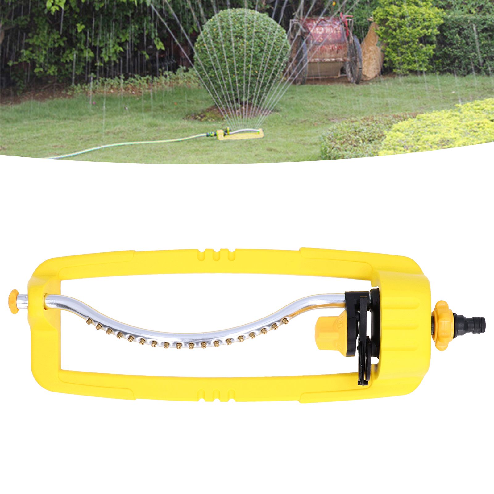 Oscillating Sprinkler 18 Holes Large Coverage Automatic Rotation Water view 11