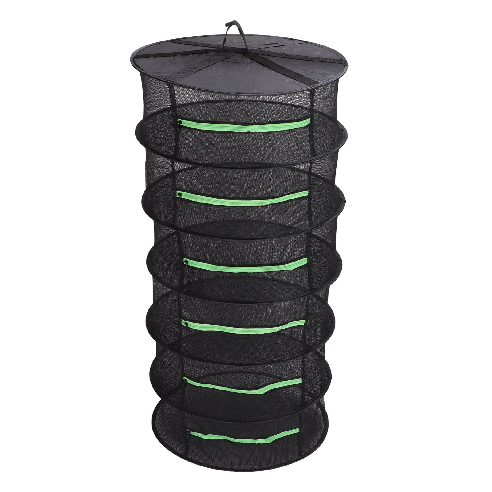 Herb Drying Rack Breathable Mesh Hanging Foldable Dryer with Zippers Ring for view 4