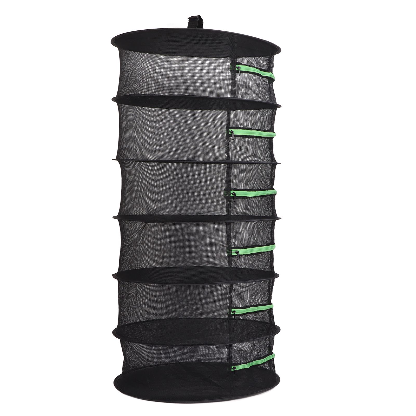 Herb Drying Rack Breathable Mesh Hanging Foldable Dryer with Zippers Ring for view 6
