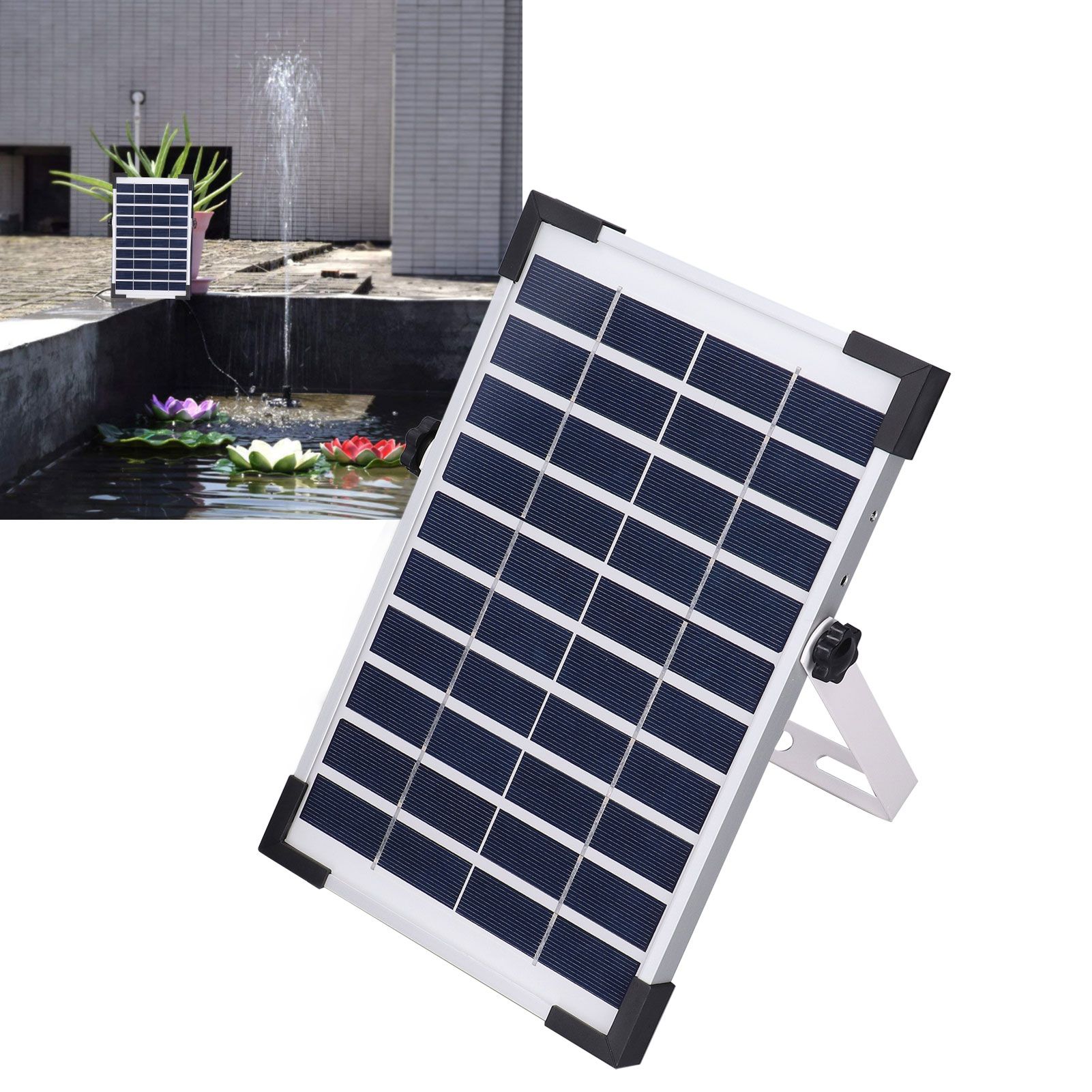 Solar Fountain Solar Powered 10000 Hours Life Fine Workmanship Simple view 12
